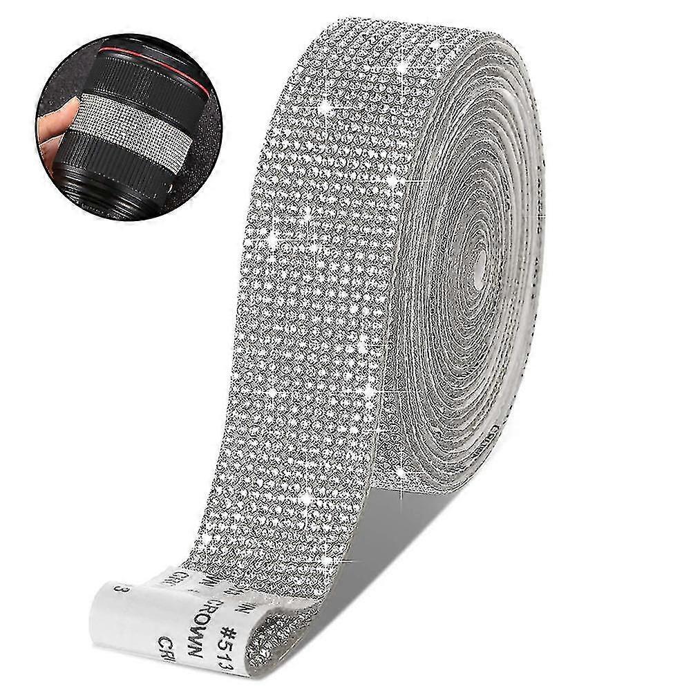 Self Adhesive Rhinestone Strips Diamond Bling Crystal Ribbon,silver