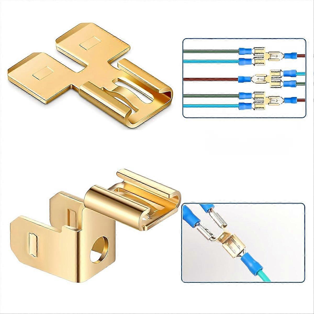 Piggyback Spade Connectors Quick Disconnect Electrical 100pcs