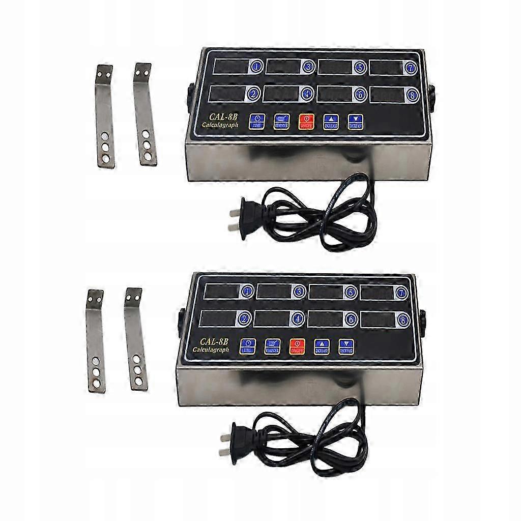 2 Kitchen Timer 8 Channel Digital With