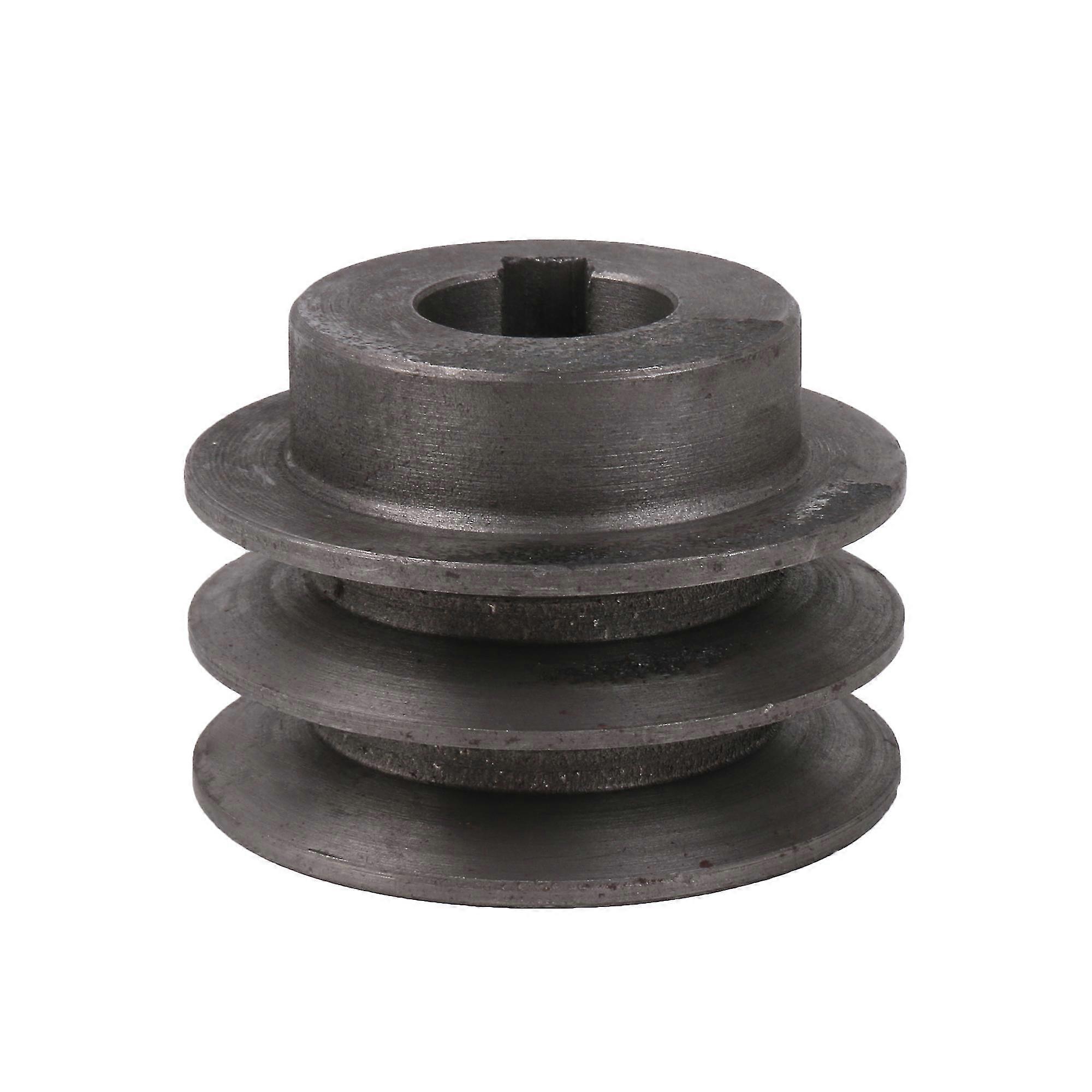 25-26 Cast Iron V-Belt Sheave Double Slot Hardware 1Inch Bore 2.68Inch OD for 4L A