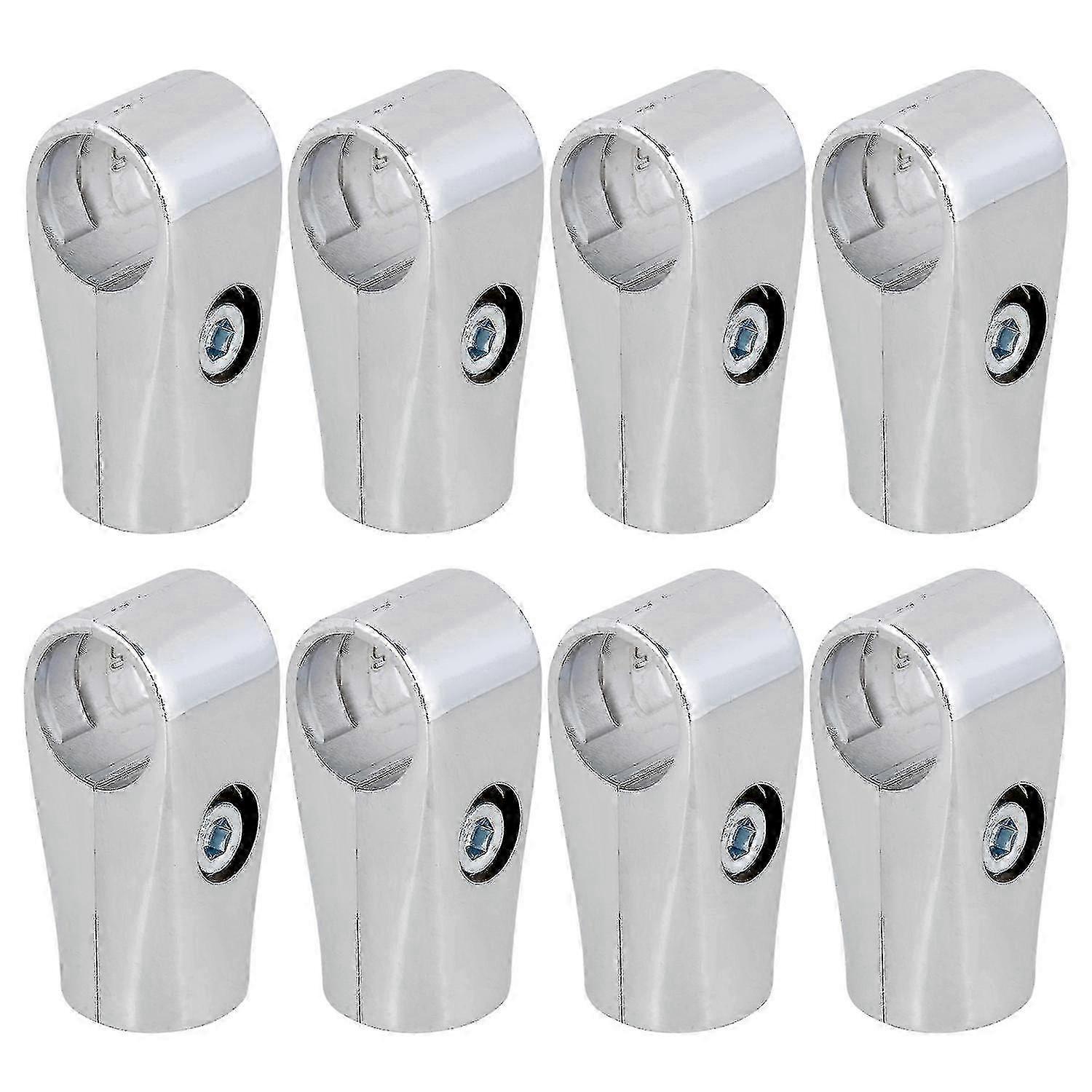 8pcs Display Rack Clamp Fittings - 25mm Inner Diameter Two-Way Tube Connectors WS3404 for Adjustable Shelf Support
