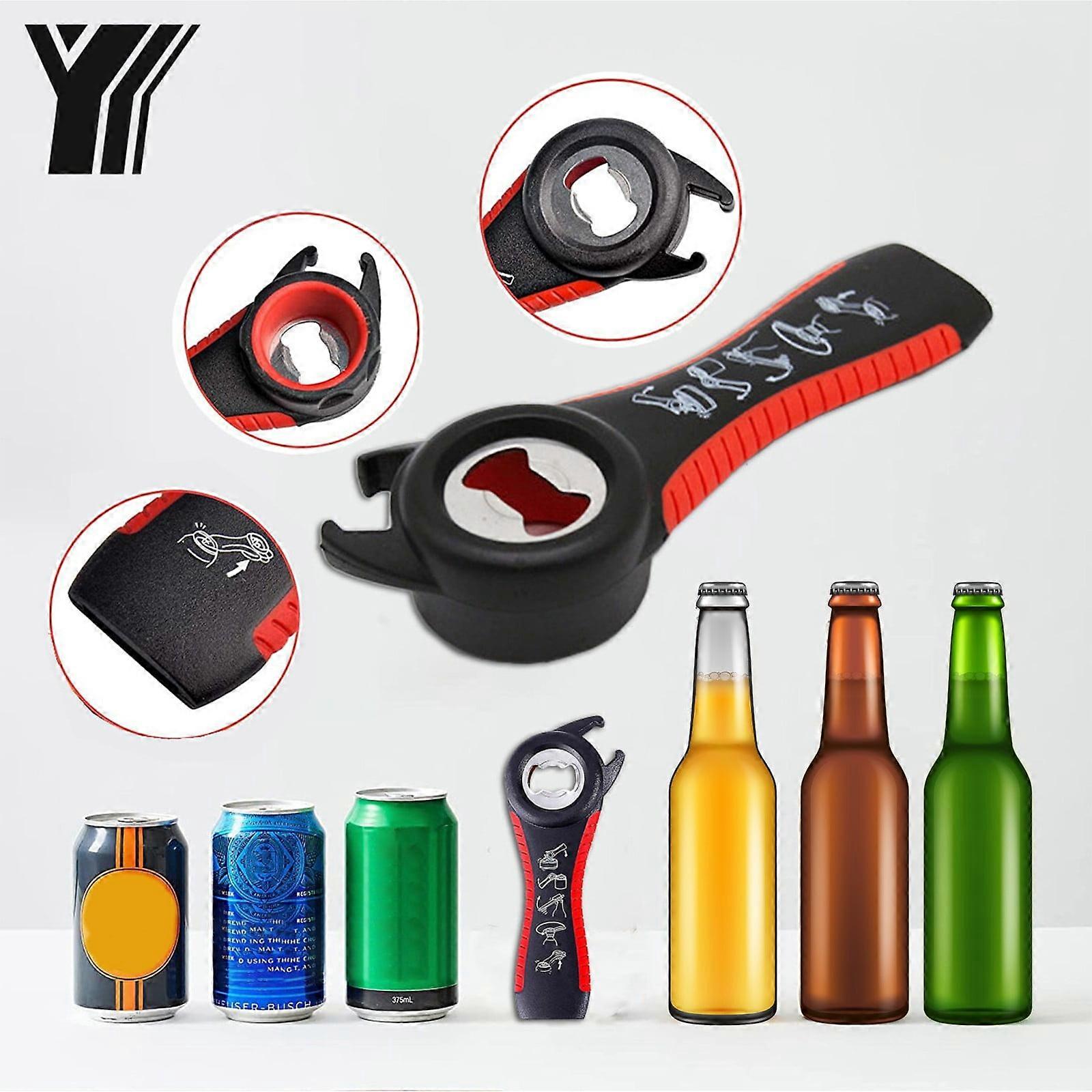 FensXil Bottle&Can Openers Five In One Bottles Openers Stainless Steel Multi Function Can Opener Beer Bottles Opener Multipurpose Can Opener