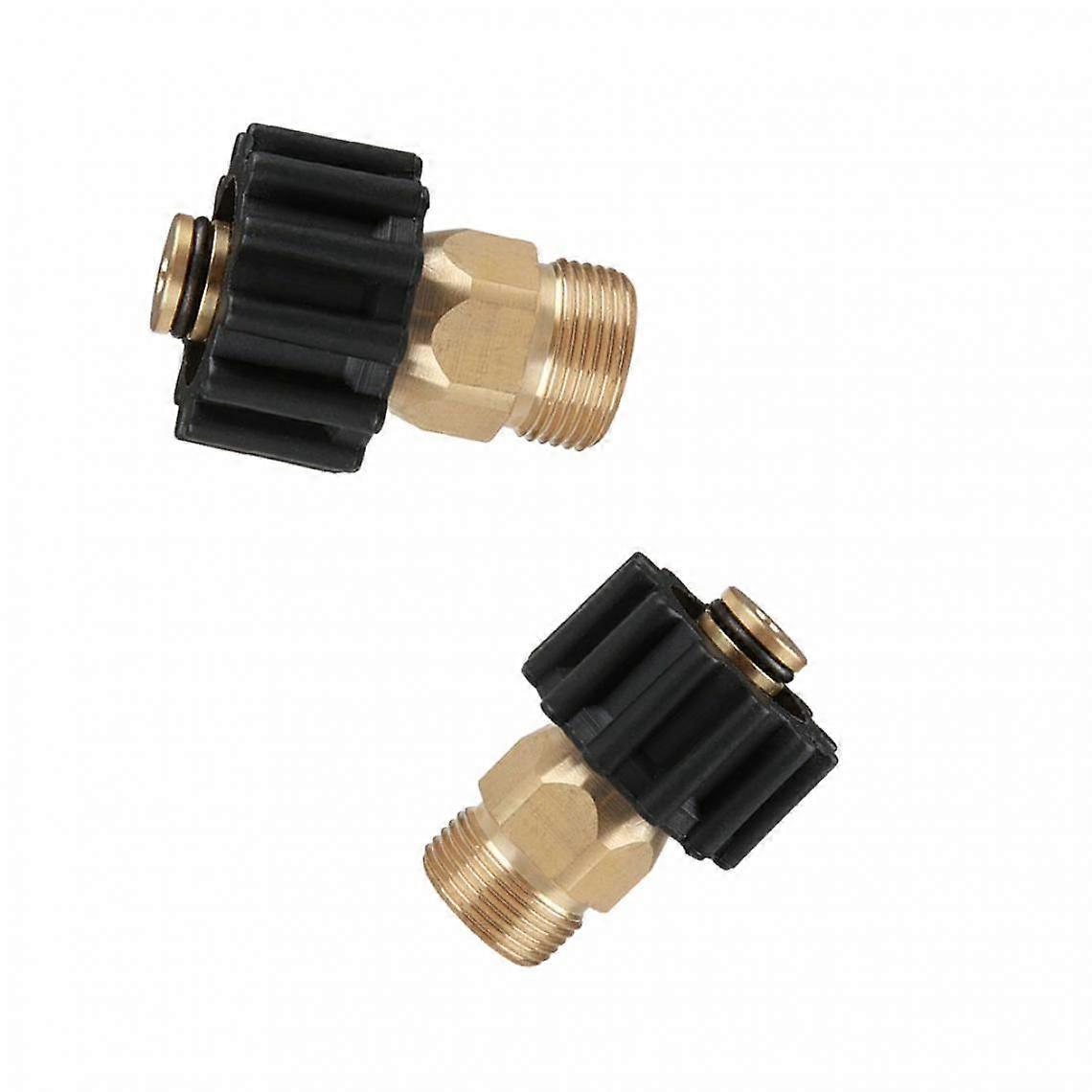2x Quick Connect Pressure Washer M22M X M22F Solid Brass Coupling Adapter