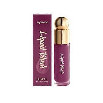 Purple 4g Moisturizing Liquid Blush Series - Contouring, Three-Dimensional, Long-Lasting, Brightening, and Color-Enhancing Makeup