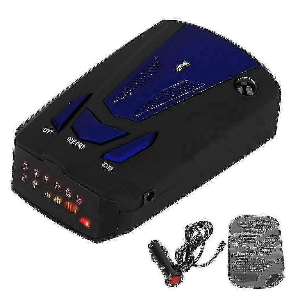 360 Degree V7 Radar Detector for Cars with 16 Band Frequency and Voice Alerts (Blue)