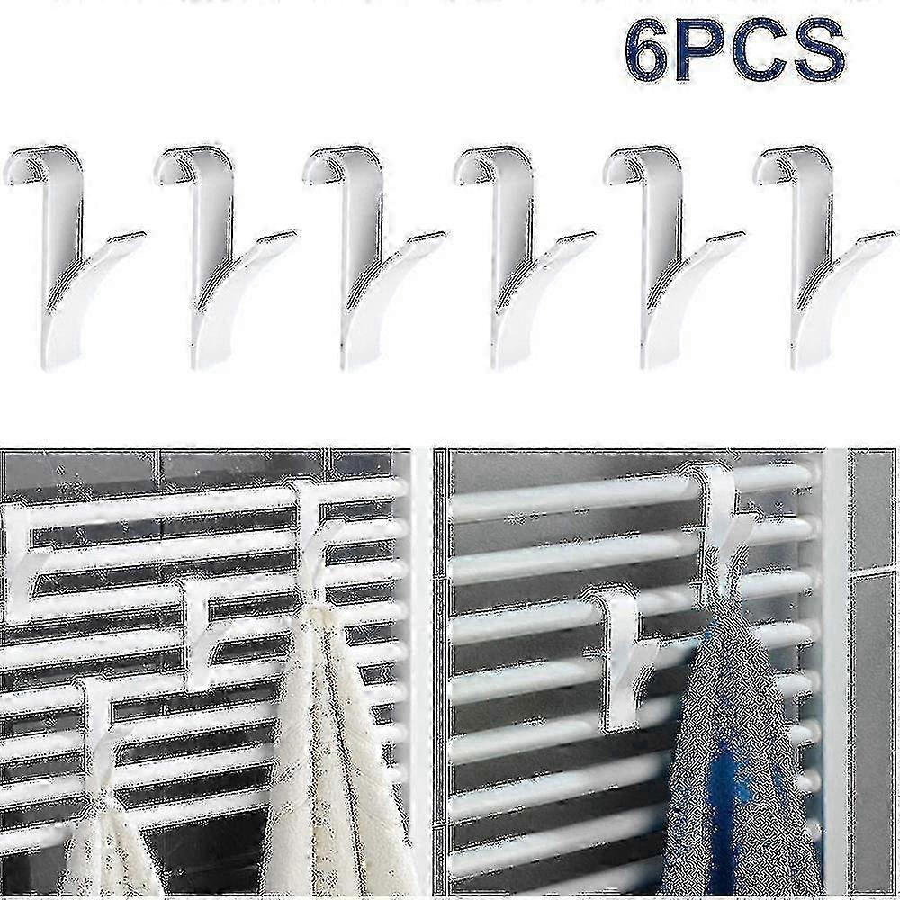 6pcs/set Combined Radiator Hook Door Hanging Towel Hooks Holder