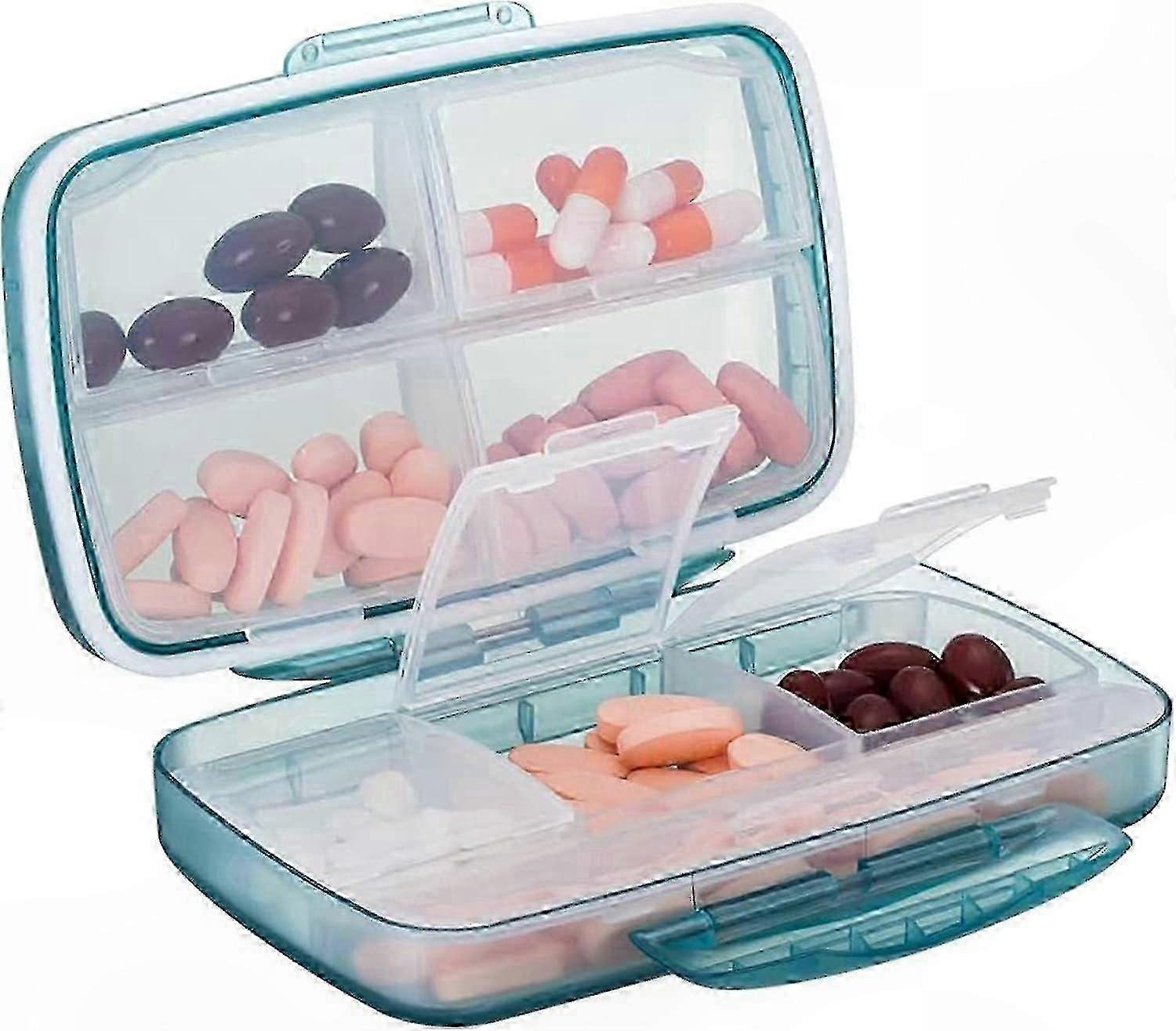 8-Compartment Portable Split Pill Organizer (1 Pack) SZRH