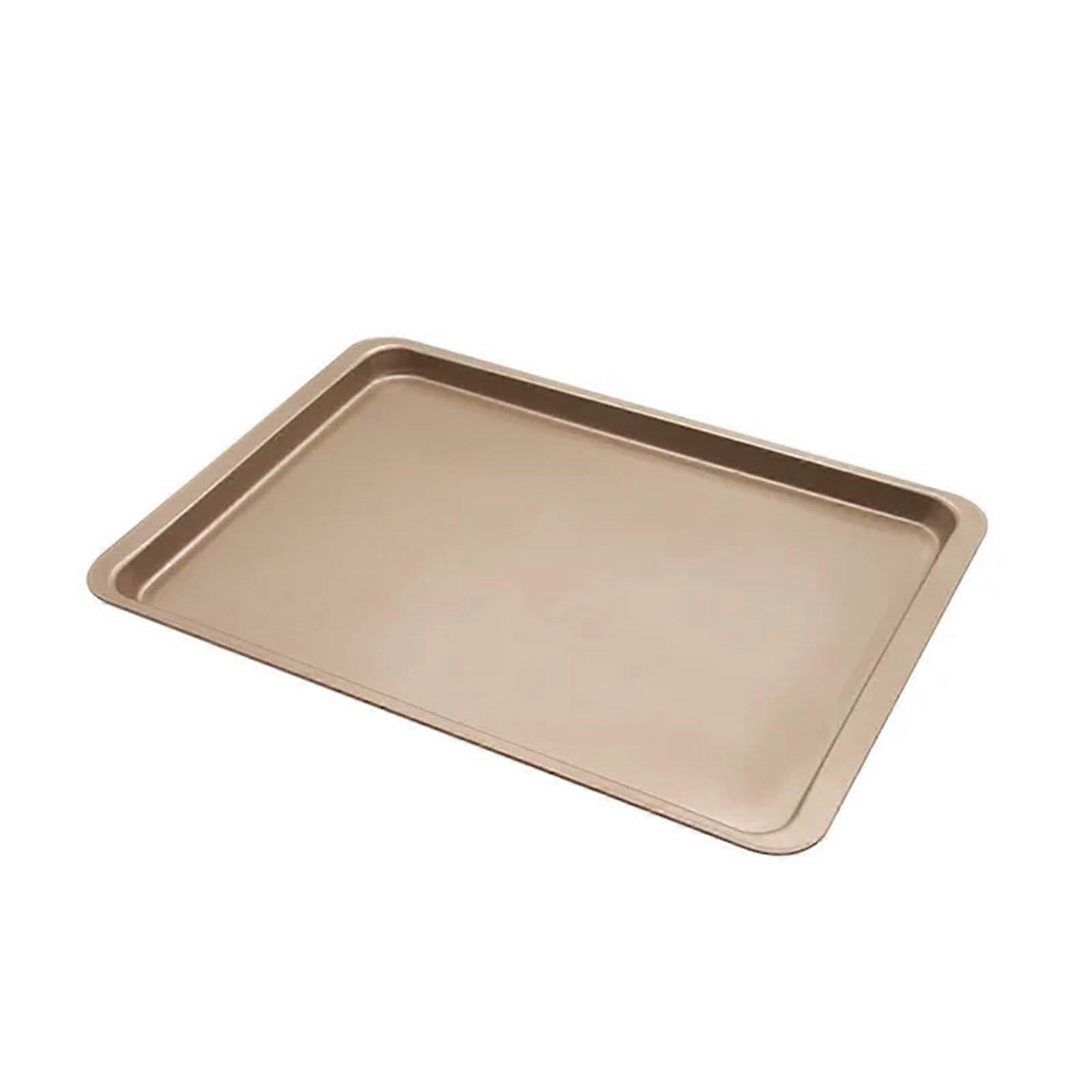 Baking Tray 14 Inch NonStick Carbon Steel Pan Extra Large Rectangular Bread Cake Cookies Gold
