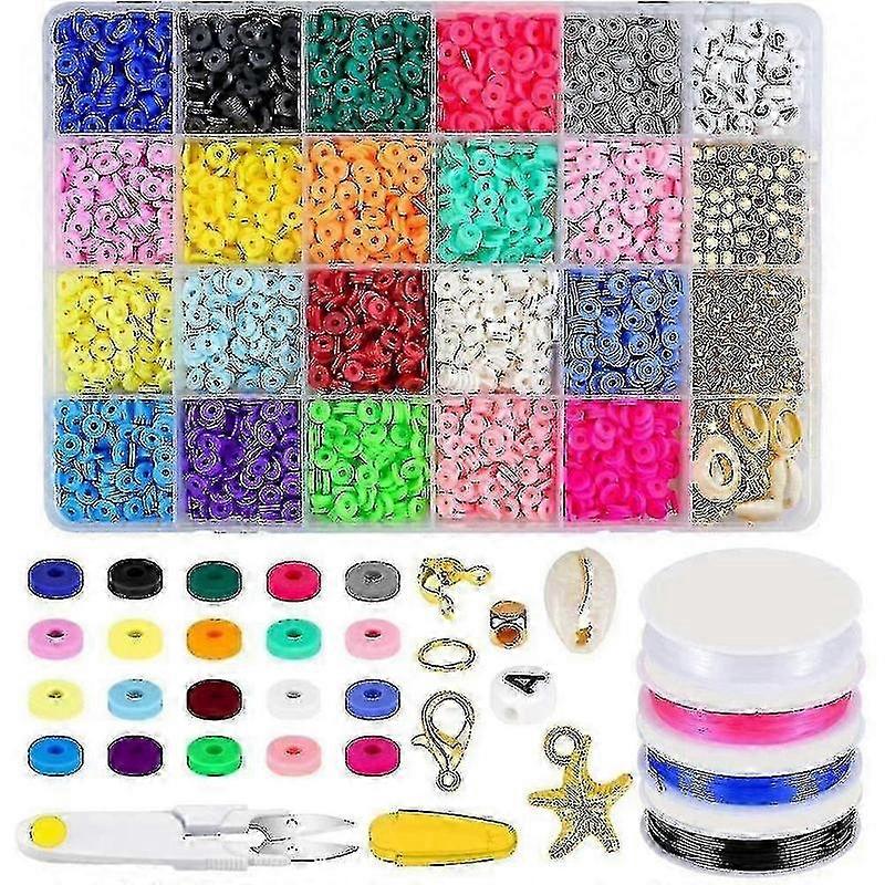 Beads Pendant Charms Kit And Elastic Strings