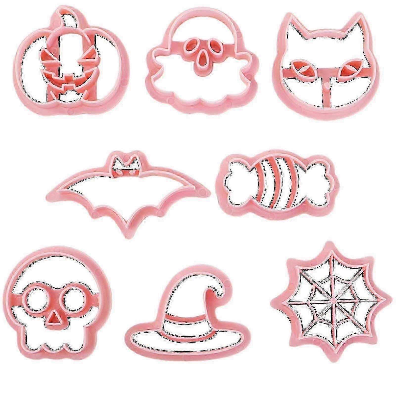 Halloween Cookie Cutter Press Ghost Skull Bat Car Web Biscuit Maker Mold Kit Kitchen Baking Tools