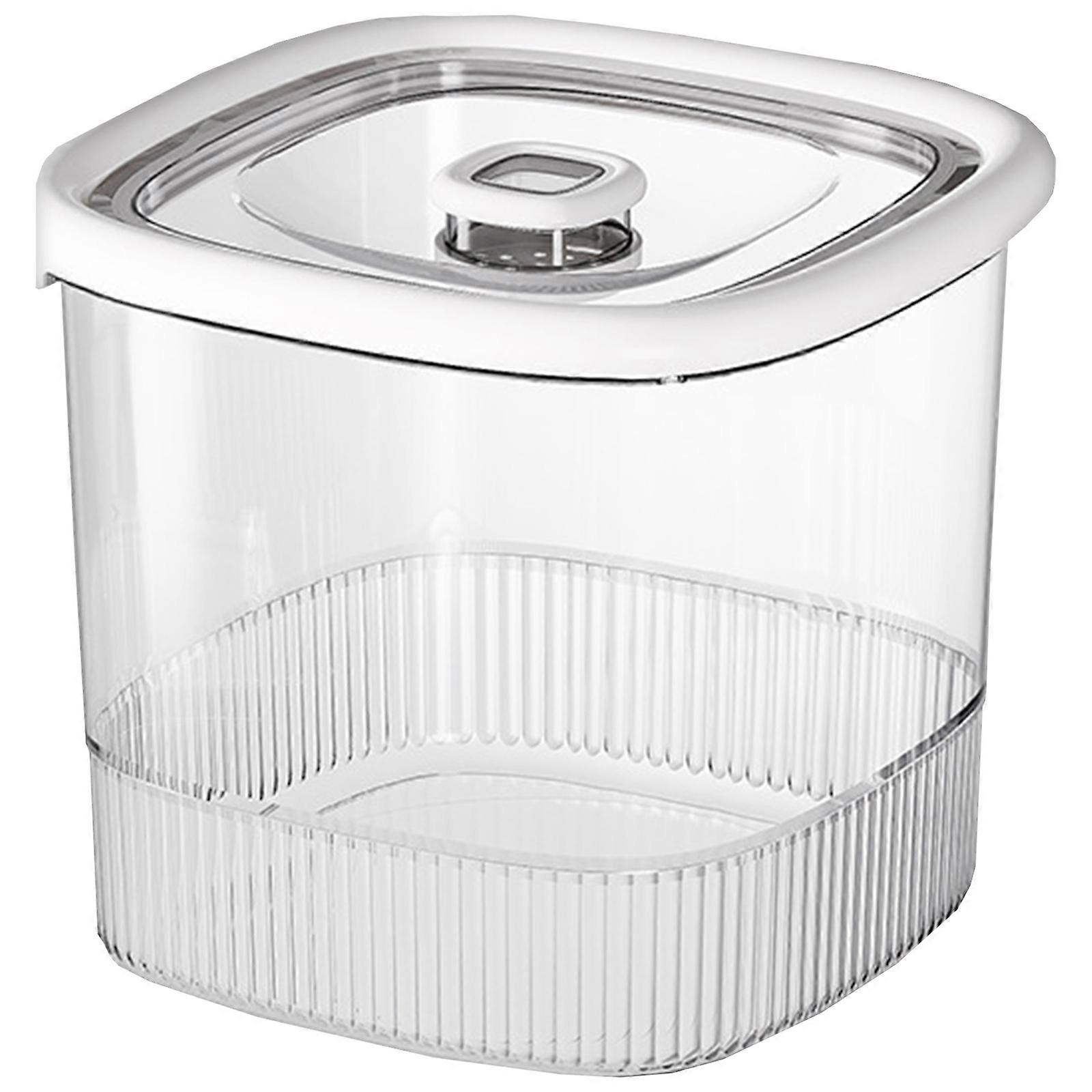High Capacity Morsel Storage Container Clear Visible Contents Airtight Seal Ideal For Flour Sugar Spices  White S