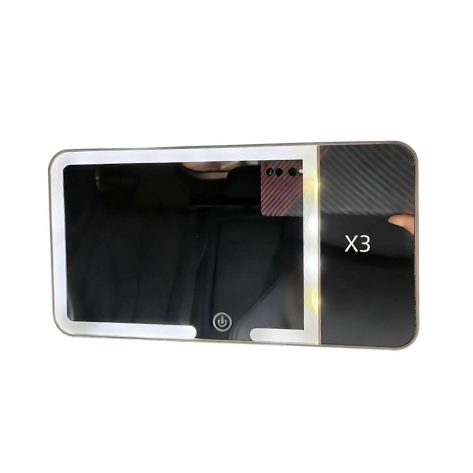 Auto Sun Visors Mounted Vanity Mirror With Distortion Free Reflection And ABS Construction For On The Go Touch Ups  White