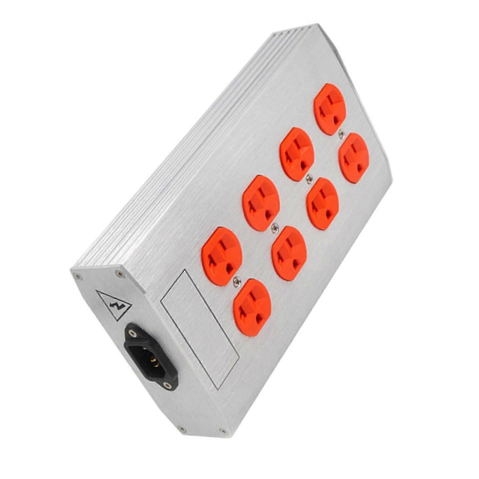 E-TP80 8 Port 110V Current Filter Aluminum Construction Multiple Layer Protections Against Electrical Disturbances Multicolor