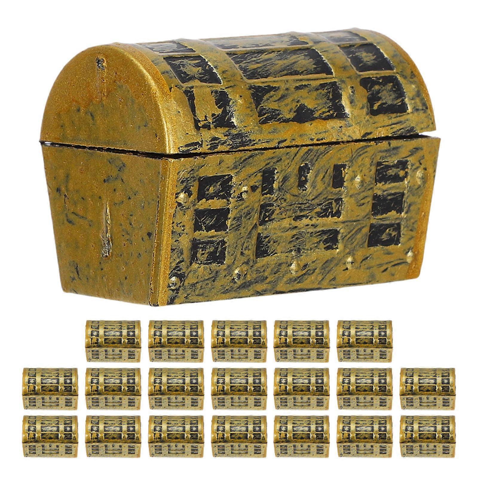 Miniature Treasure Box Model for Decoration 20Pcs Plastic