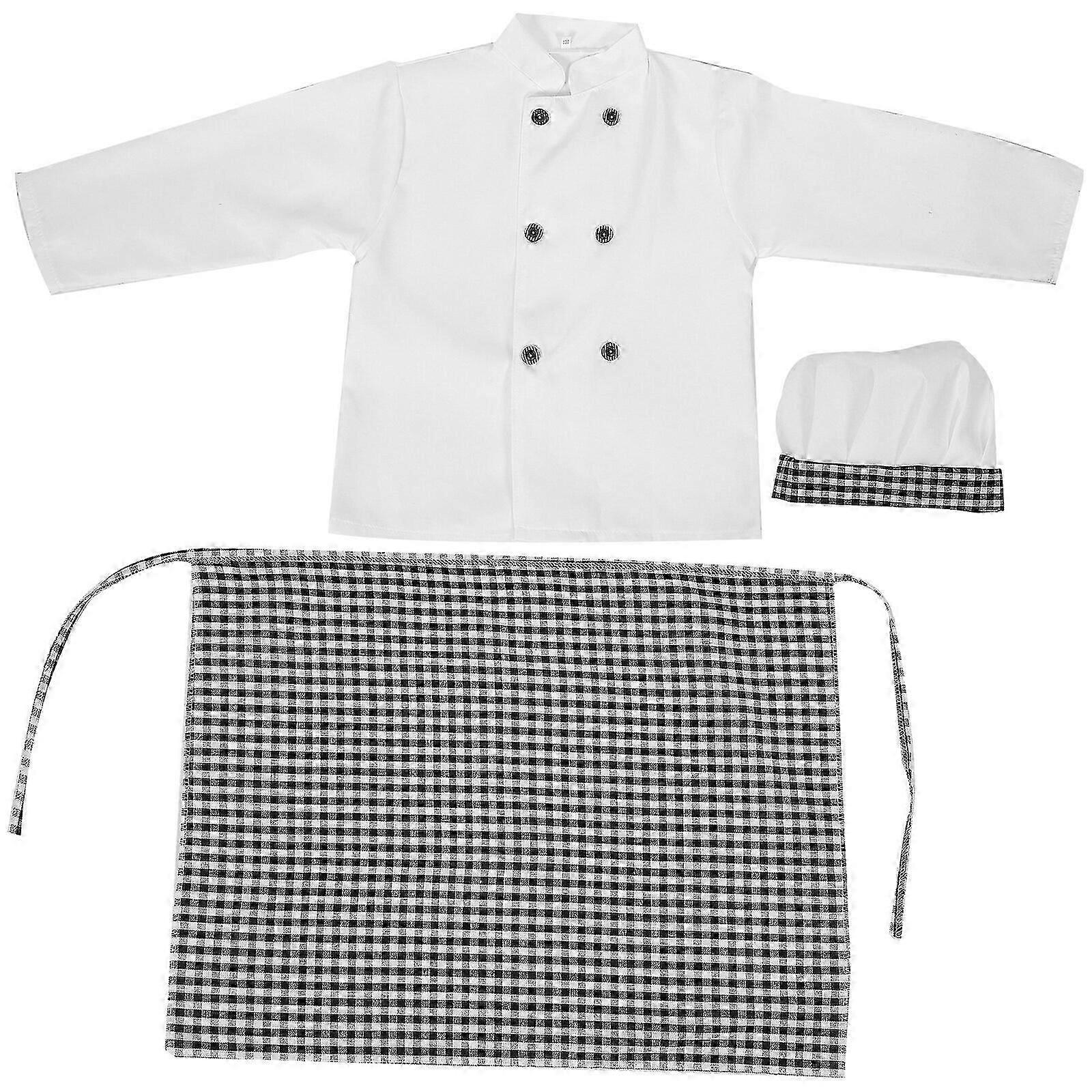 1 مجموعة لعب دور الأطفال الشيف زي الأطفال معطف الطبخ بيكر قبعة ساحة الشيف تأثيري اللوازم