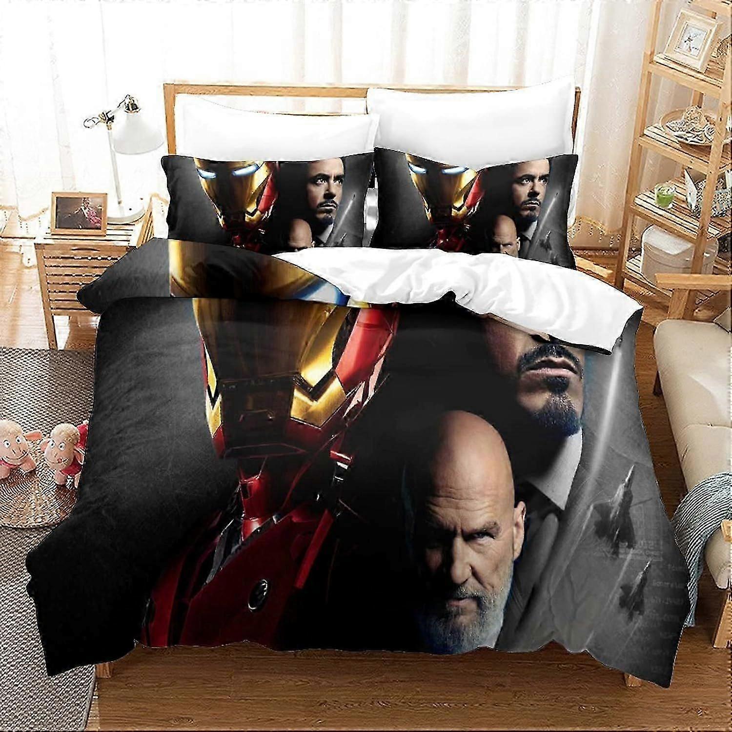 xzz672 Iron Man Duvet Cover Set Bedding Set Duvet Cover Movie Poster King