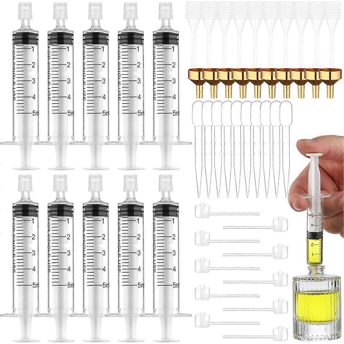 50 Pcs Perfume Refill Tool Kit Plastic Perfume Dispenser Transfer Kit for Liquid Small Bottle