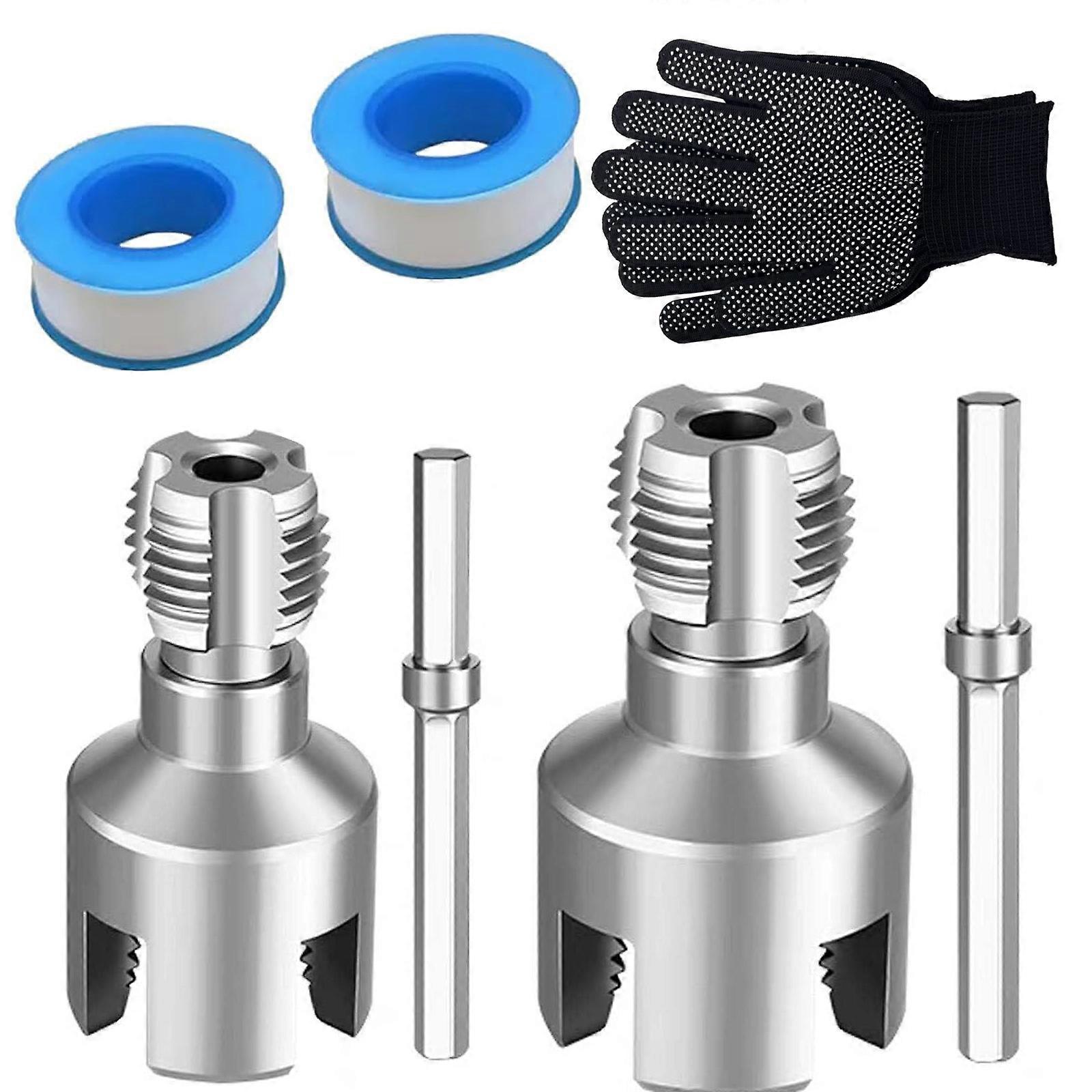 4 Point 6Point Random Copolymer Pipe Threading Tool Set Feature High Carbon Steel and PTFE Tape for Secure Pipe Connection Multicolor