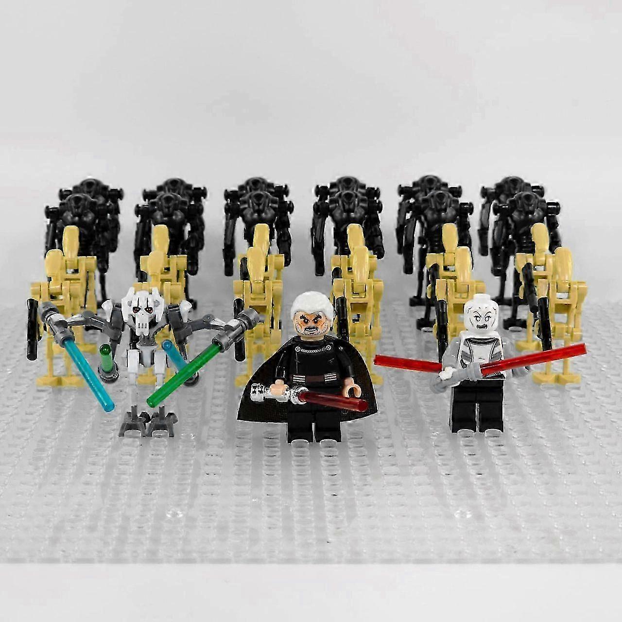 Star Wars Separatist Battle Droid Count Dooku General Grievous Ventress Minifigure Set with Weapons and Accessories YC
