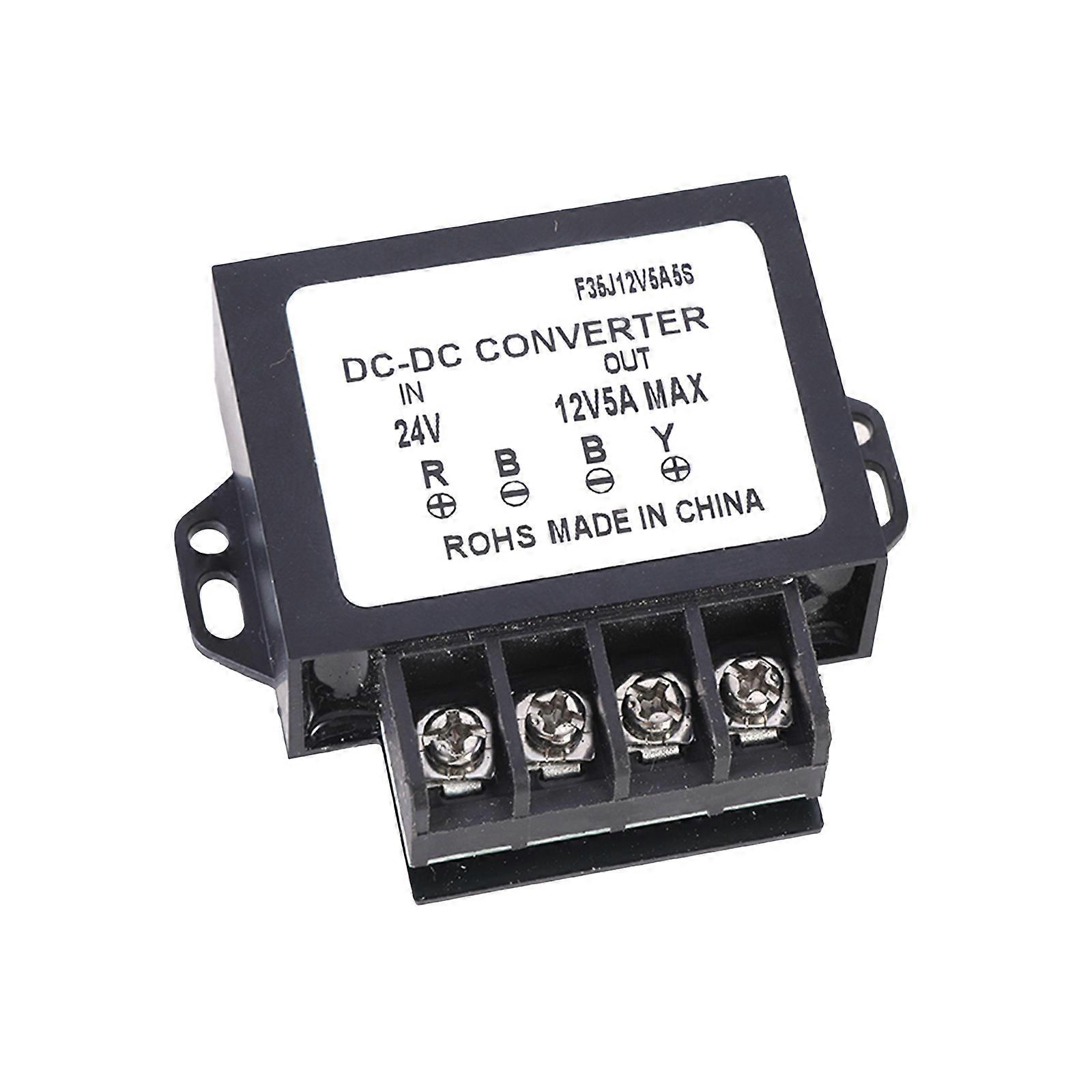 Waterproof Voltage Step Down Module DC24V to 12V 3A/5A Power Supply Adapter for 12V LED Lights and Fan Toy Routers Multicolor