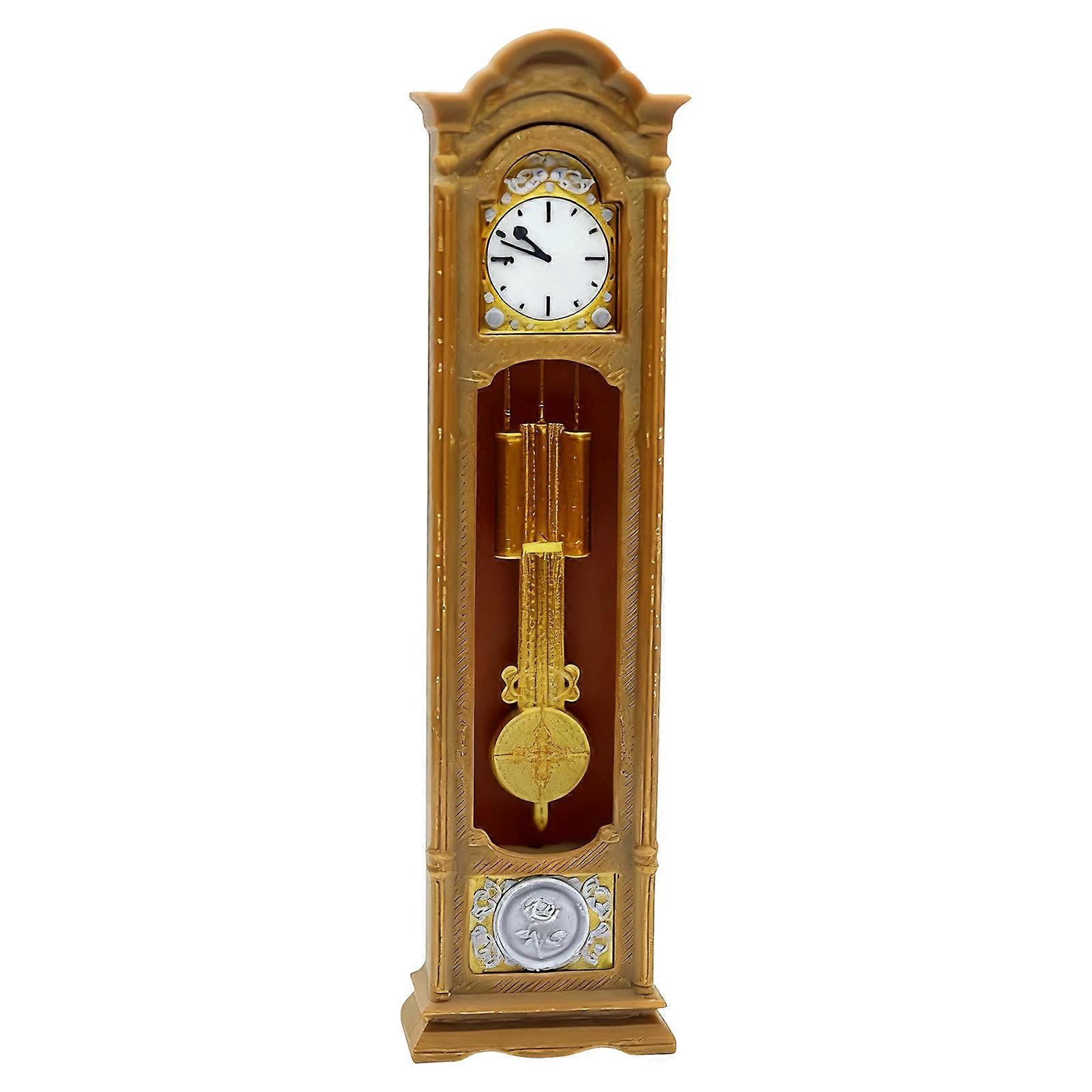 User Friendly Miniature Clock for Dollhouses Decors Perfect Gift for Collectors and Hobbyists in Precise 1:12 Scale Model Multicolor