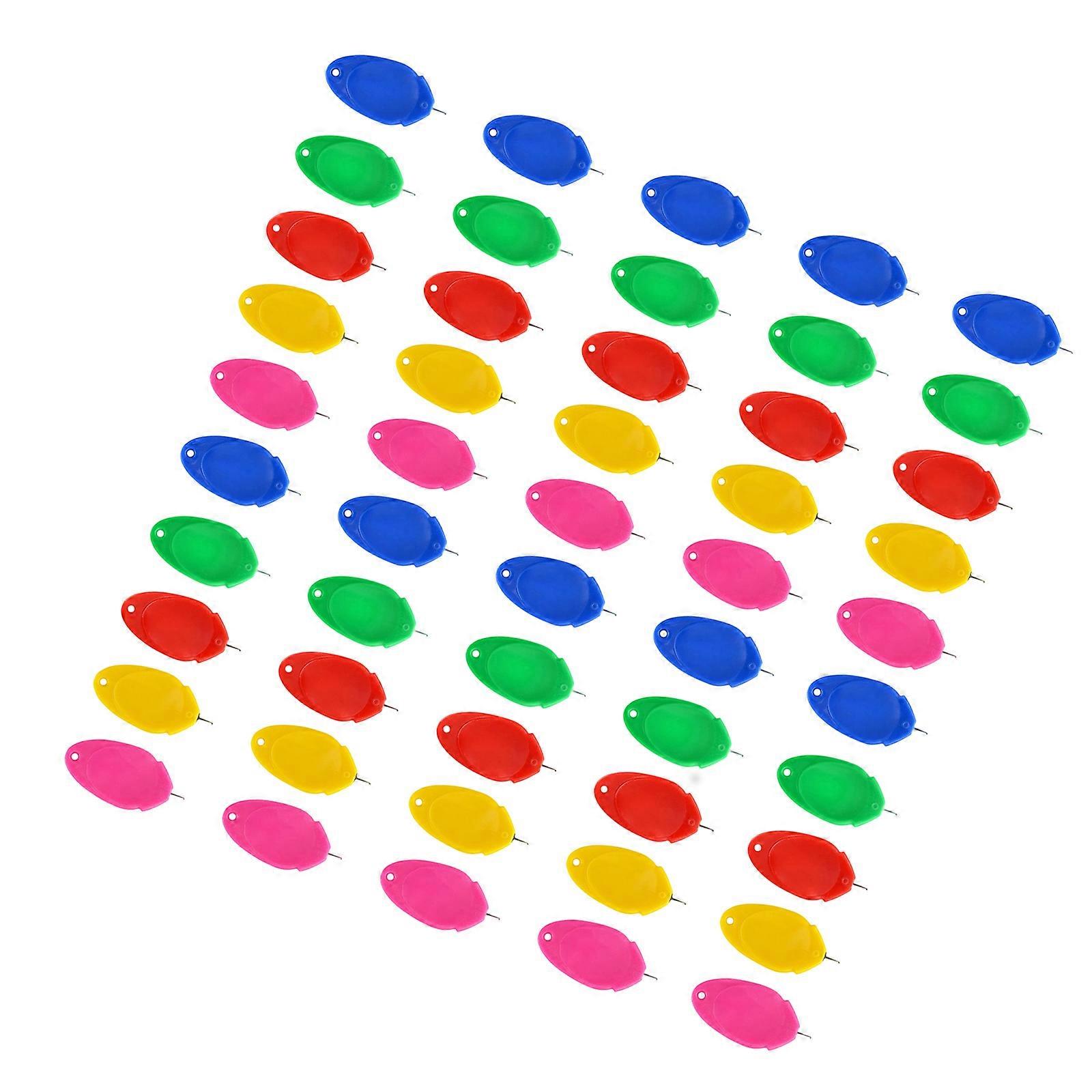 50Pcs Plastic Needle Threaders Sewing Machine Inserter Threader Quick Threading Tool for Dressmaking Tailoring Craft Multicolor