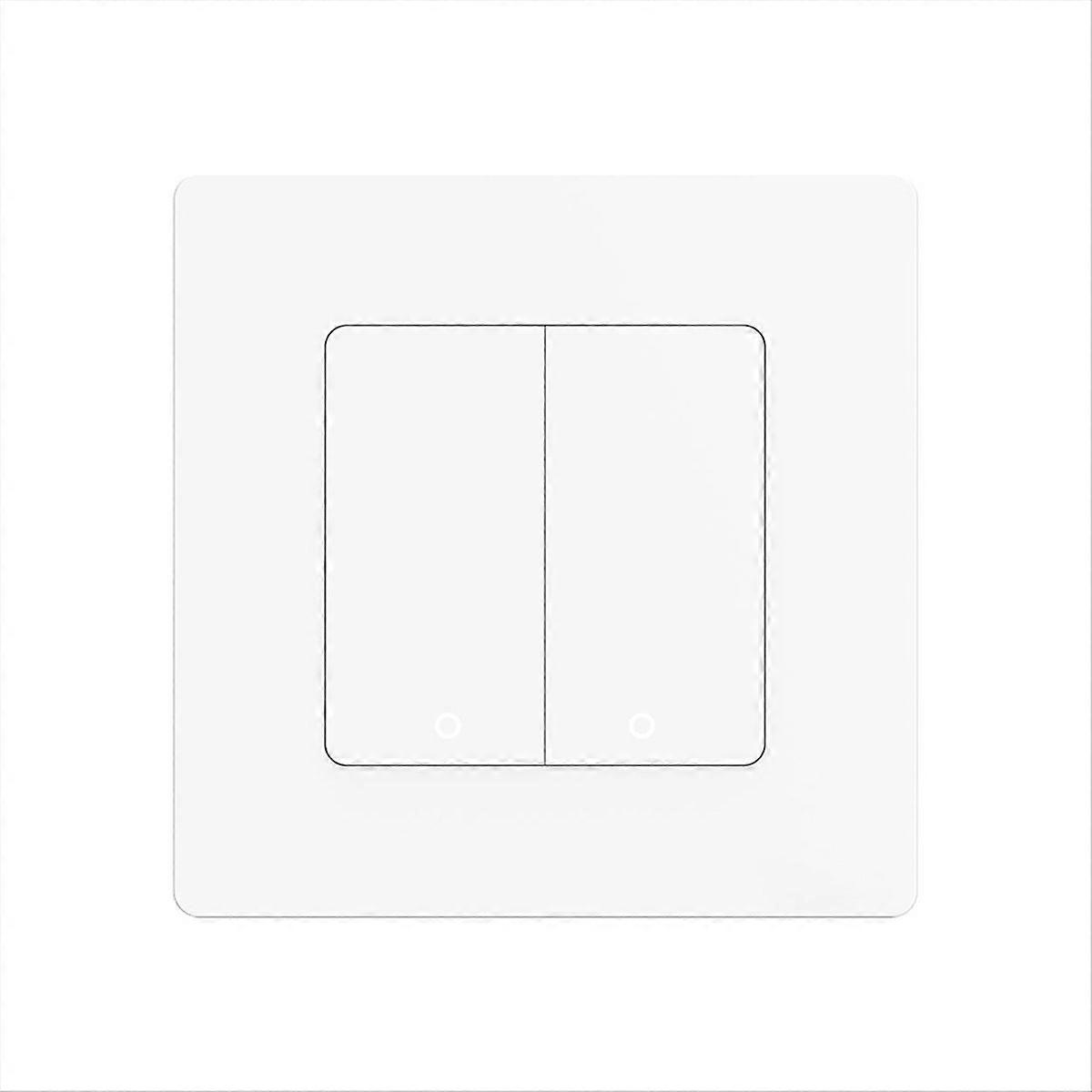Tuya WiFi Smart Light Switch 2-Gang Dimmer Switch,White