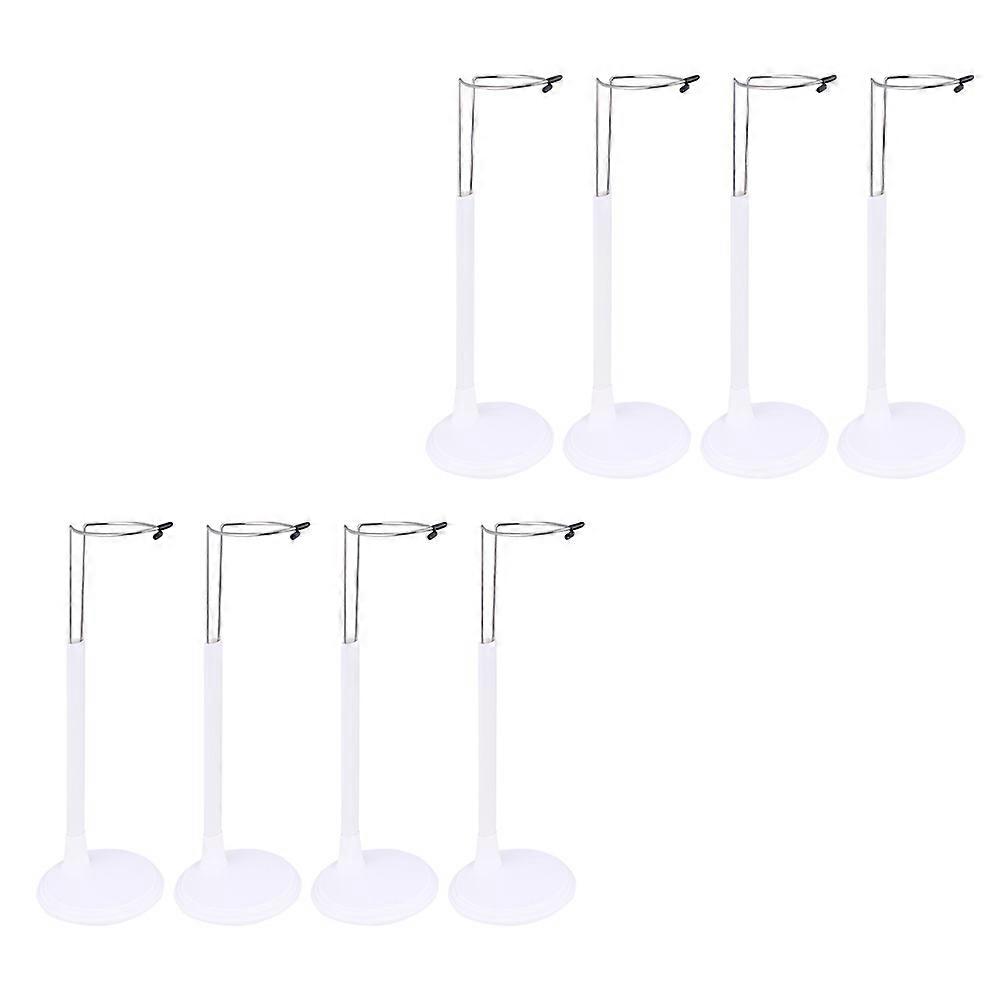8pcs Kunststoff Puppe Stand Puppe Figur Display Halter Puppe Rack Puppe mit Zubehör