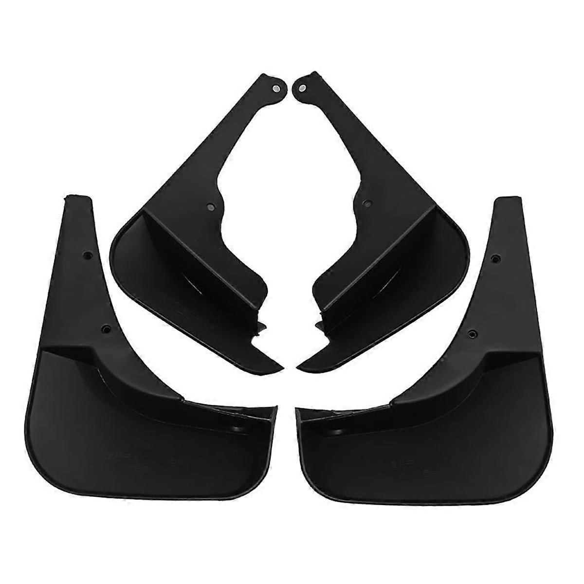 Mud Flaps for Toyota Yaris 20062011 Custom Fit Front and Rear WeatherResistant Rubber Black Set