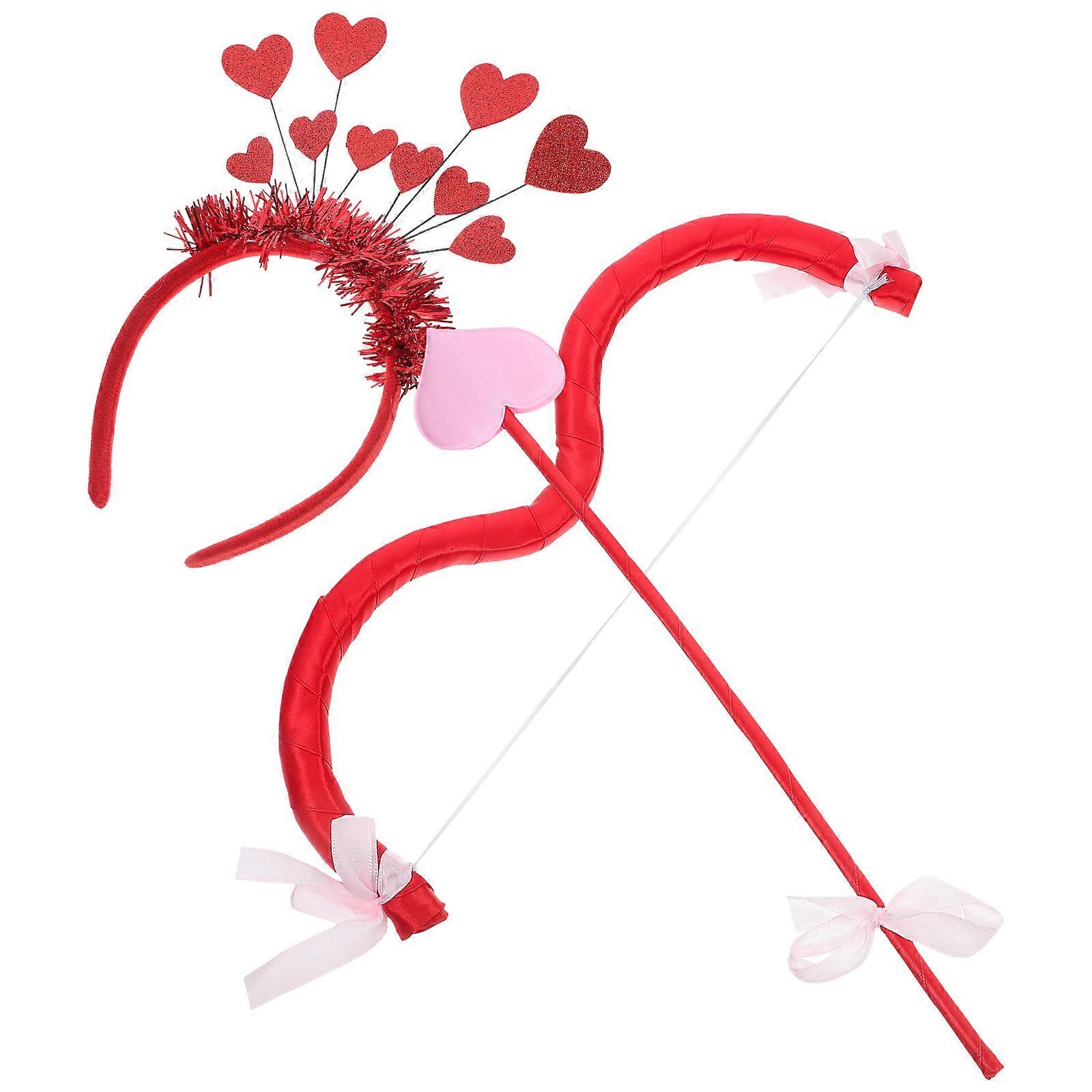 Cupid Bow and Arrow Set for Cosplay 1Set Red Costume Accessory