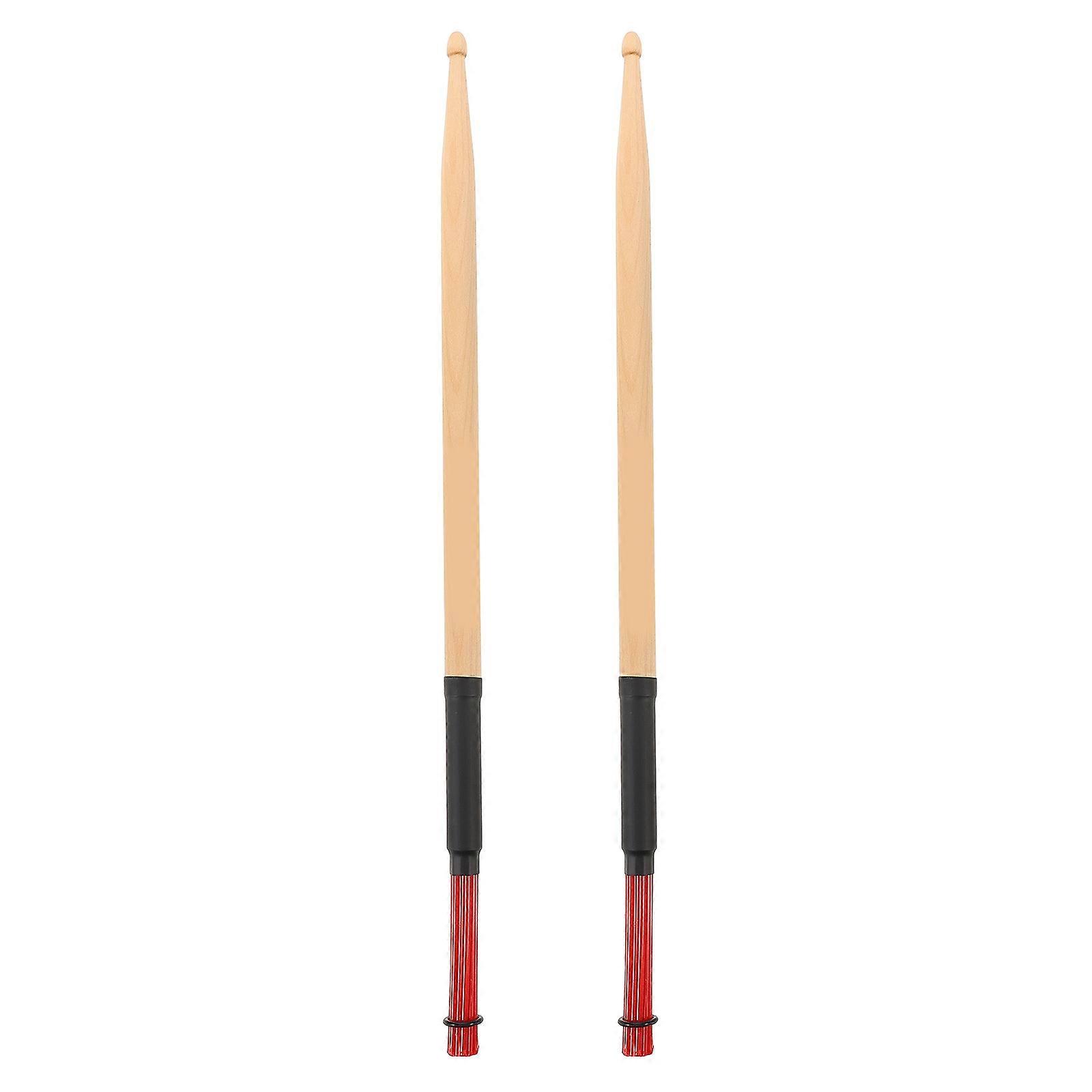 Wooden Drumstick for Drum Use 1Pair Durable Red Classroom Rhythm Sticks