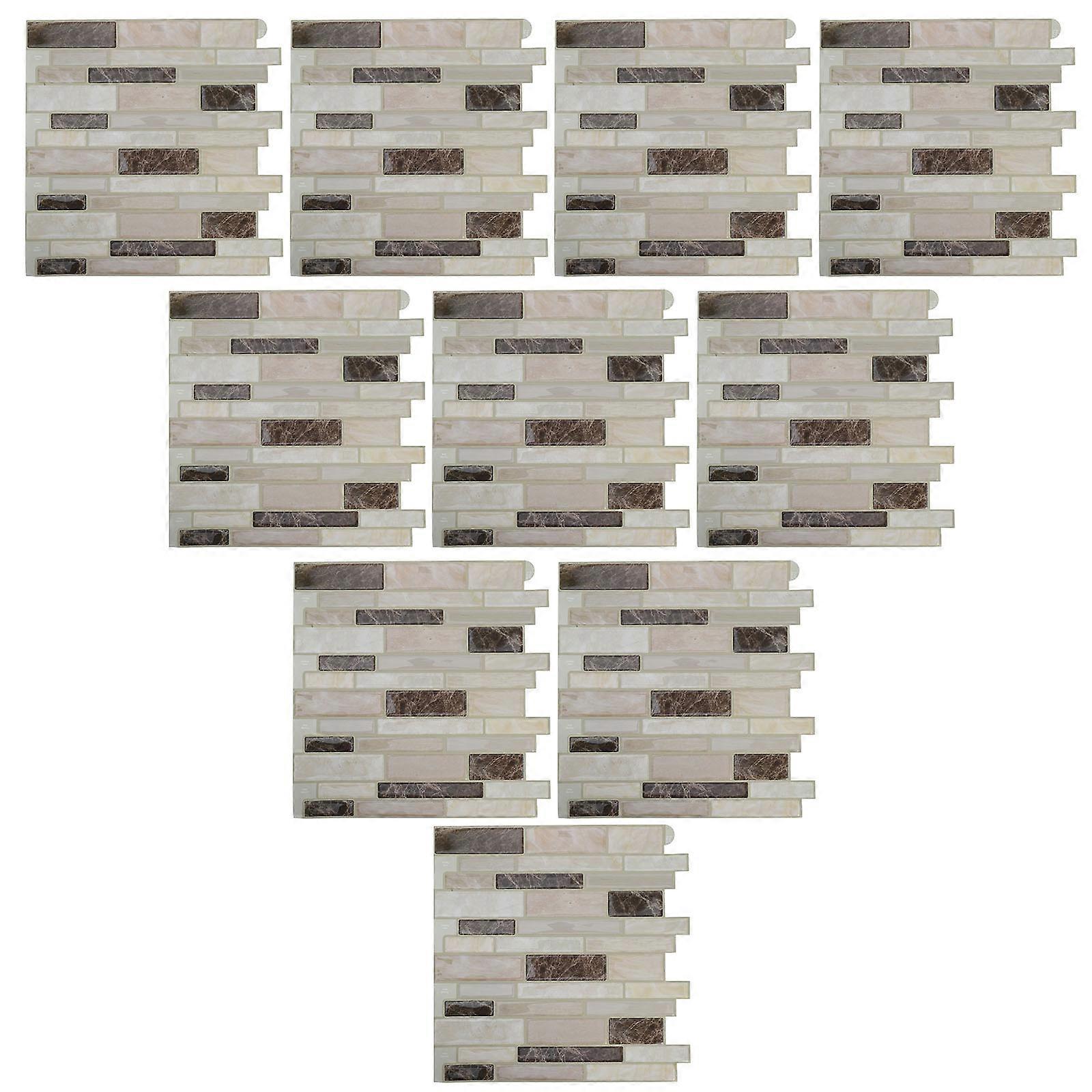 Marble Pattern Waterproof PVC Wall Panels for Protection 10Pcs Set