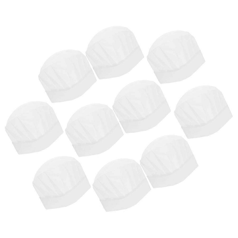 Children Cooking Hat for Kitchen Work 10Pcs Disposable Pastry Chef Caps