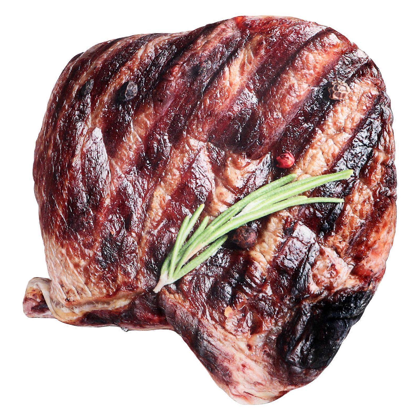 Realistic steak Plush Toy for Sofa Decor Soft and Huggable Plush Material with Creative 18.9 inches