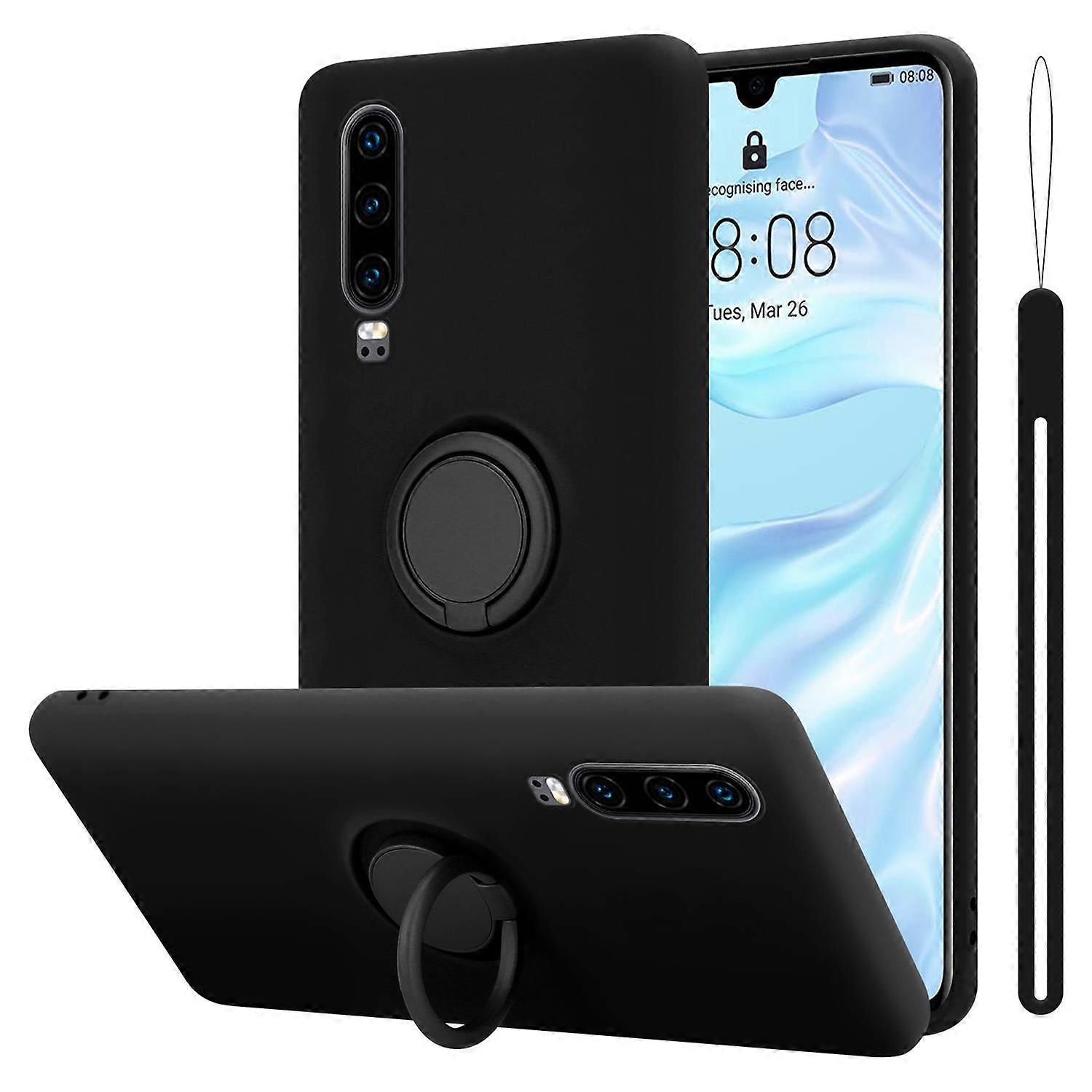 Huawei P30 Protective Case TPU Case - Liquid Design with Ring