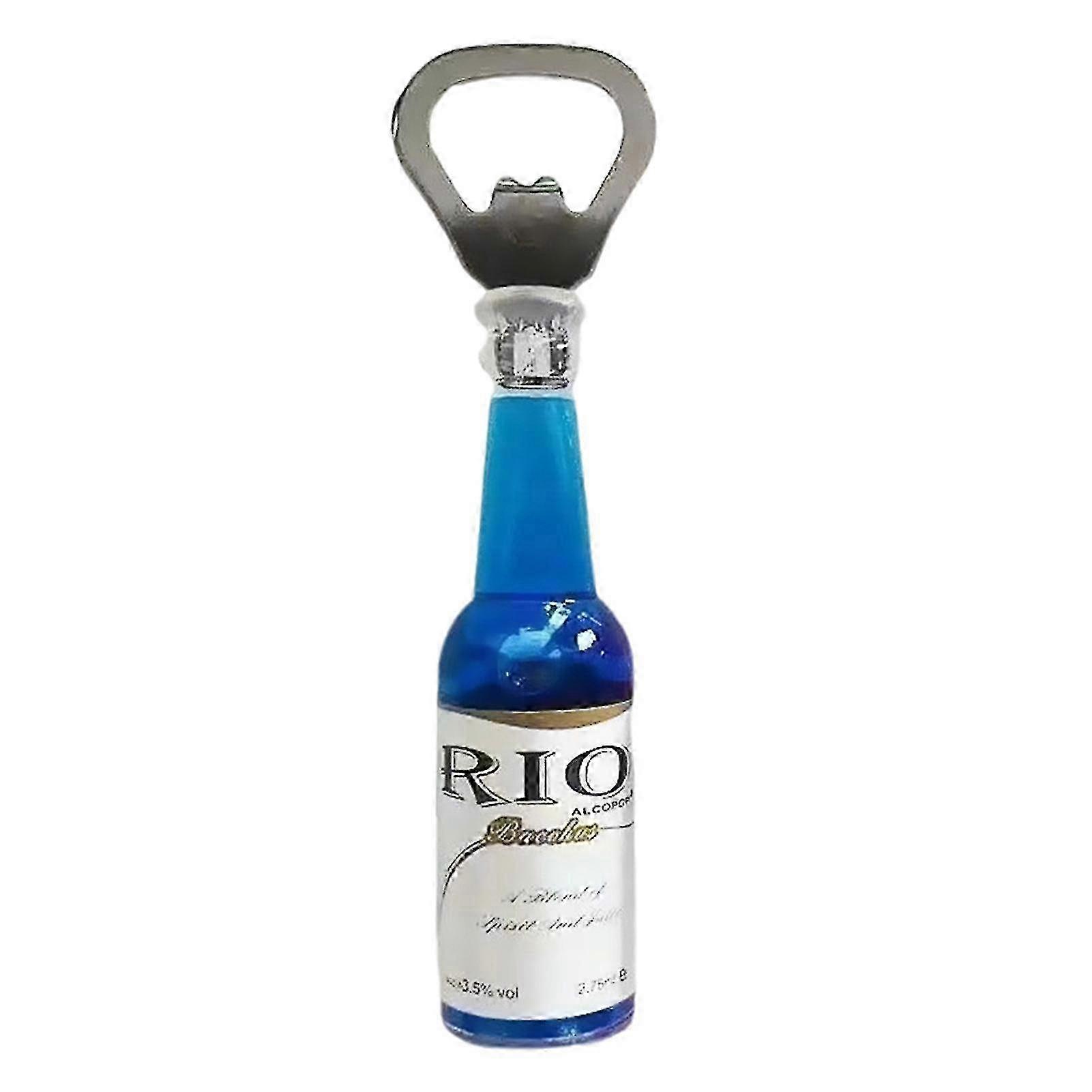 Magnetic Bottle Opener for Refrigerator, Retro Simulation Beer Bottle Drink Opener Sticker