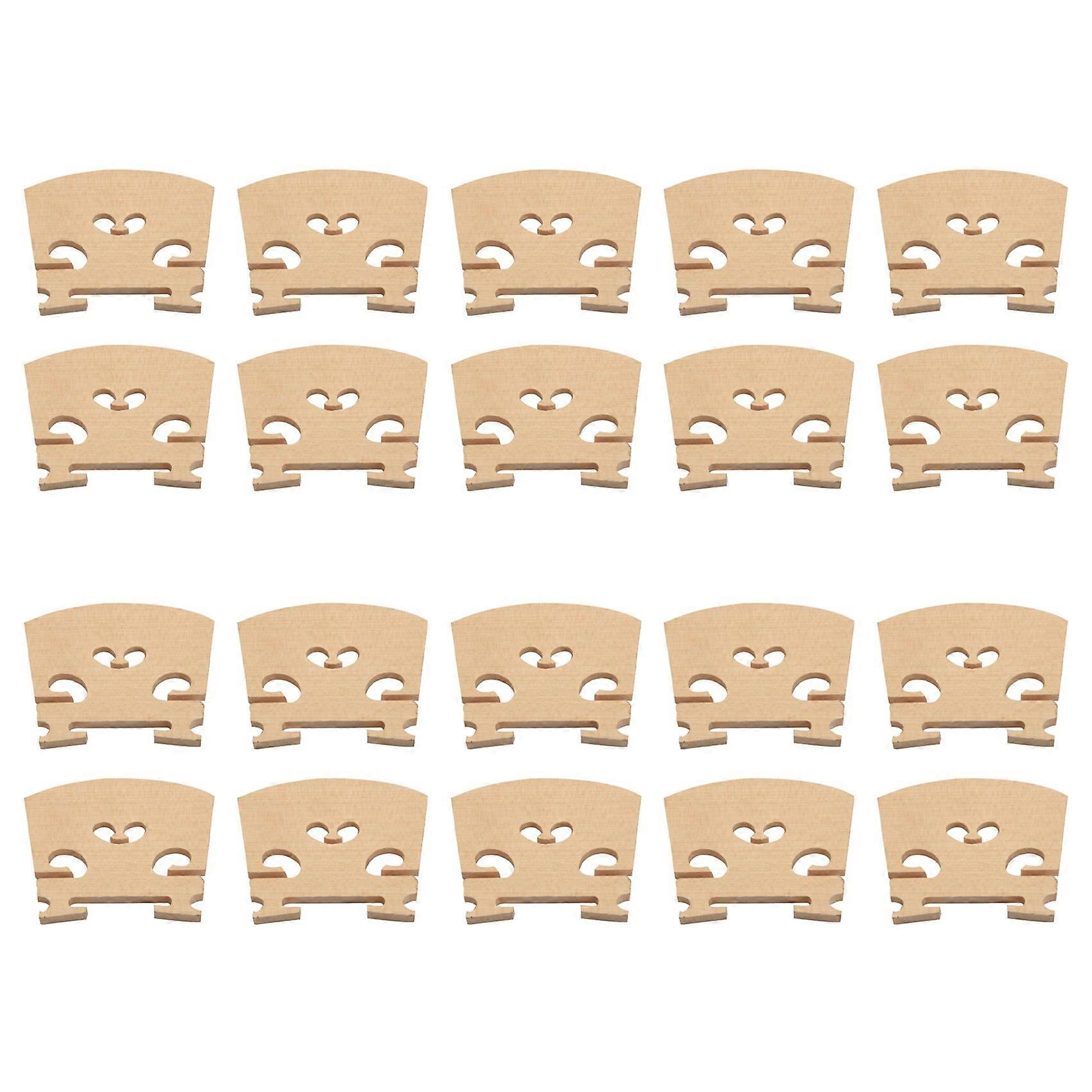 20PCS Type Maple Violin Bridge for 1/8 & 1/4 & 1/2 & 3/4 & 4/4 Violin Bridges Violin Parts Stringed Instruments