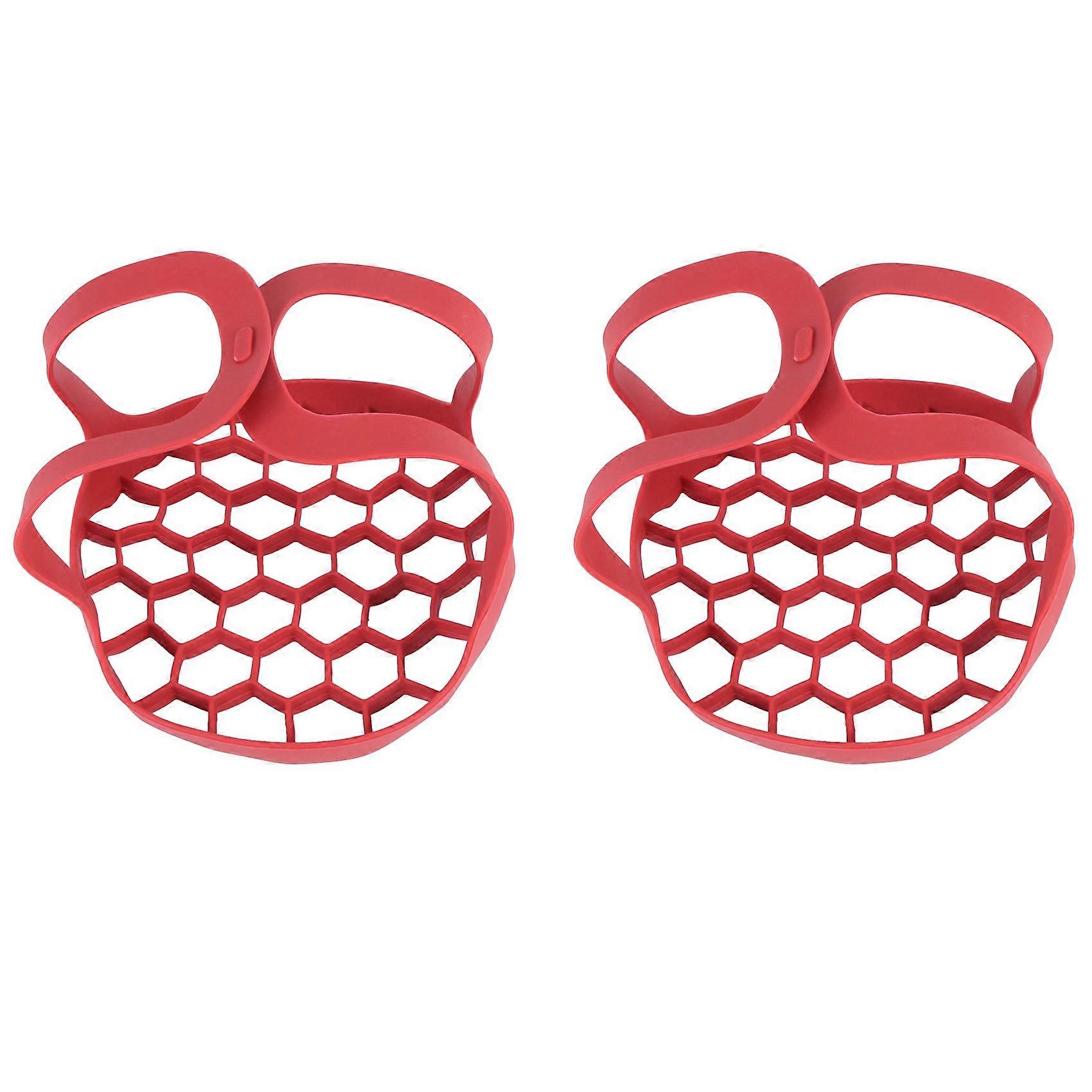 2X Silicone Sling Lifter Accessories Compatible with Instant Pot 6 Qt and 8 Qt, and Other Brand Pressure Cookers, Red