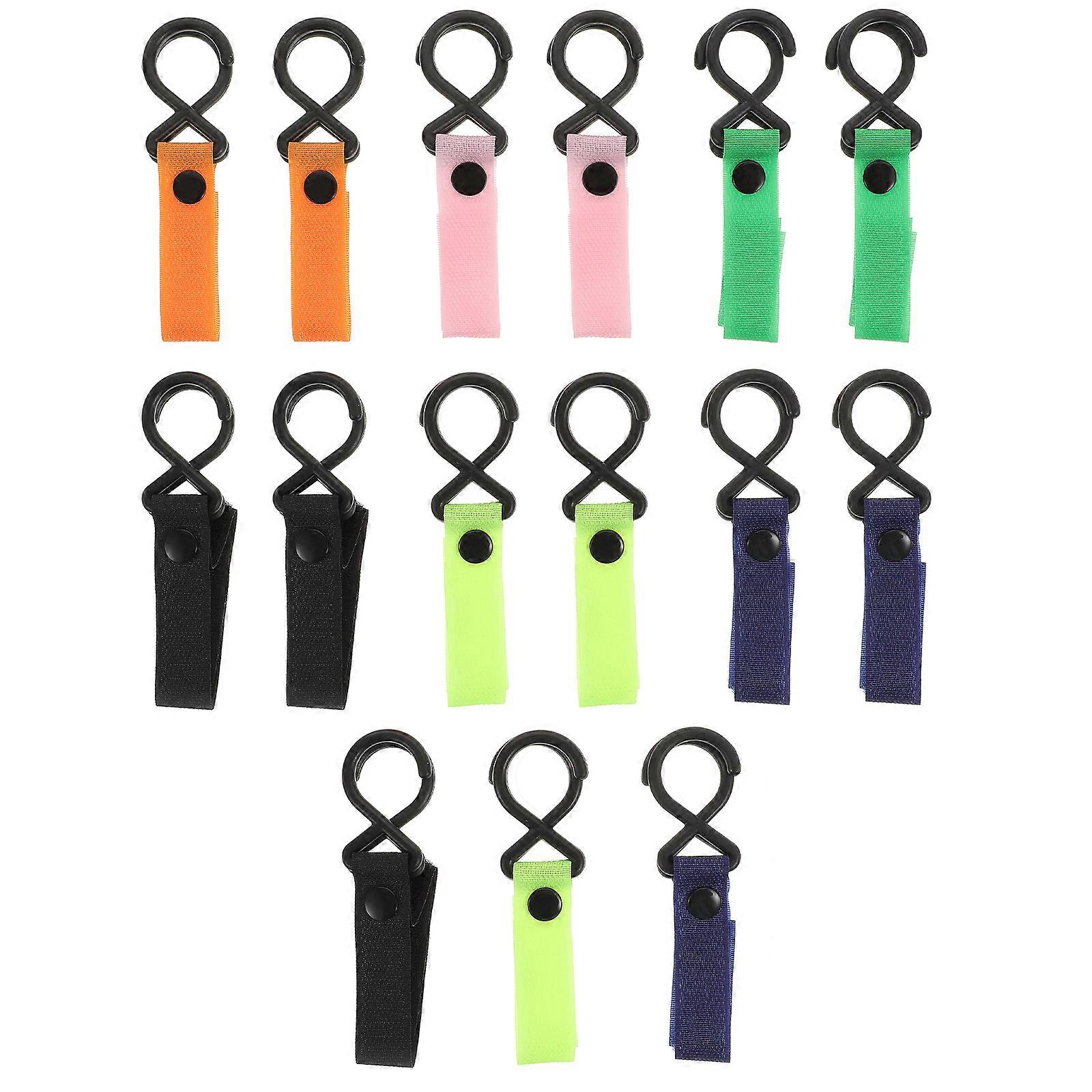 Baby Stroller Hooks Non Slip Hooks for Nursery Bag 15Pcs Random Color