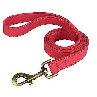 120cm PU Leather Dog Leash Soft Padded Handle Pet Walking Training Leads for German Shepherd Golden Retriever Medium Large Dogs