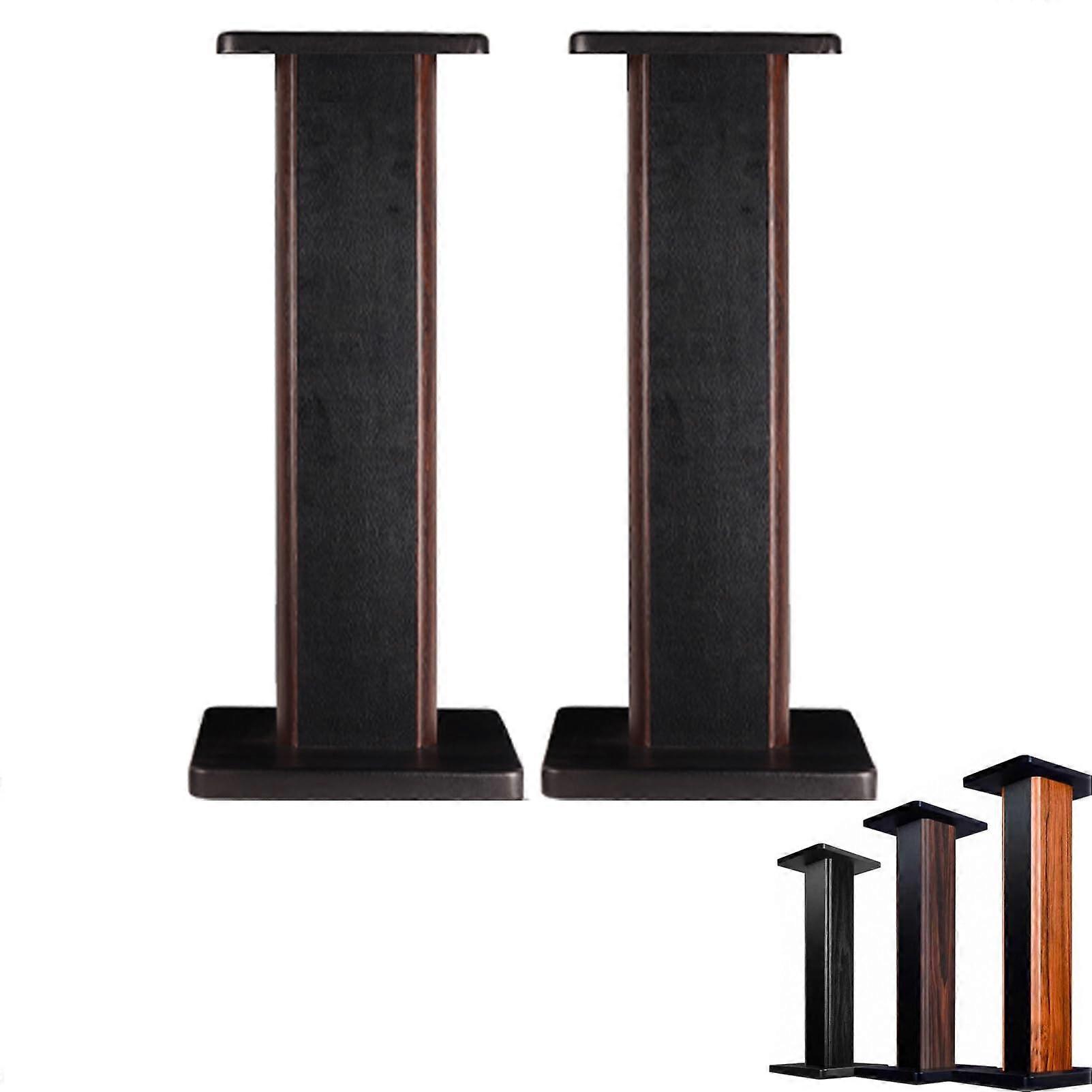 60cm Speaker Stands Wood Grain Floor Stands Pair, Anti Slip, Fill With Sand, Model C, Home Studio DJ Use