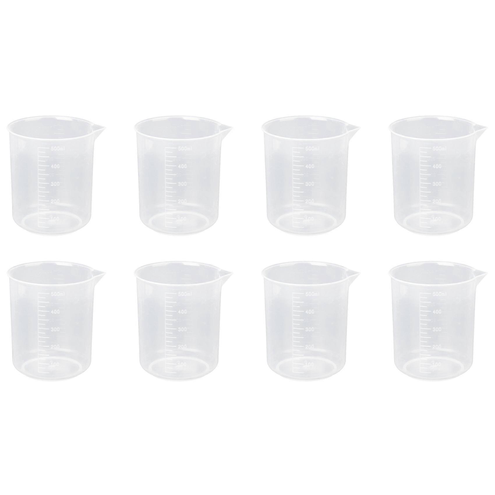 4X 500Ml Graduated Beaker Transparent