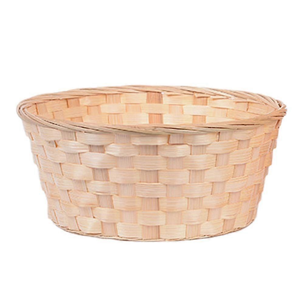 Bamboo Strips Storage Basket Multifunction Flower Basket  For Fruit Bread Sundries