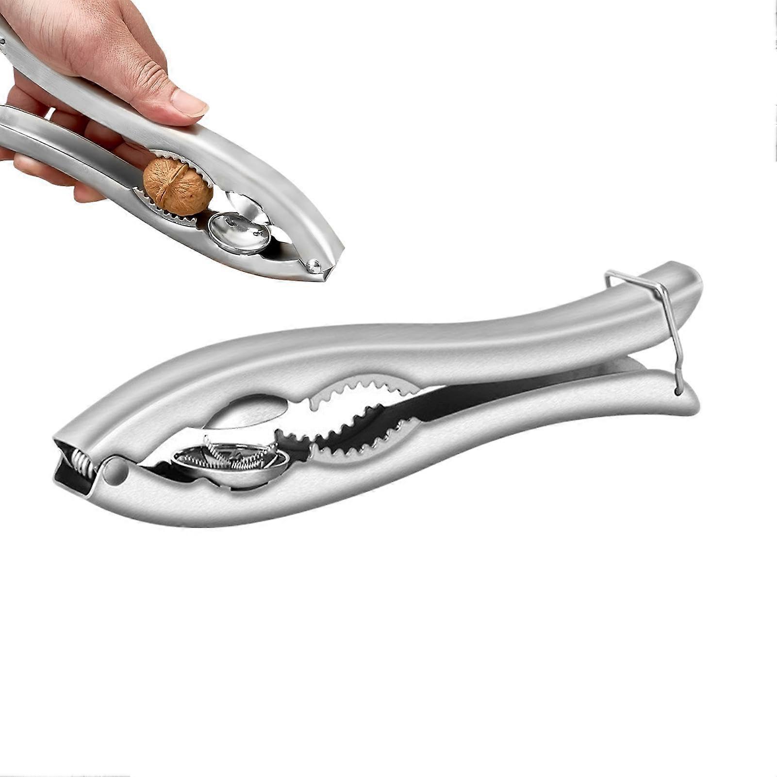 Heavy Duty Chestnut Opener and Stainless Steel Nutcracker for Walnuts with Ergonomic Comfort Grip