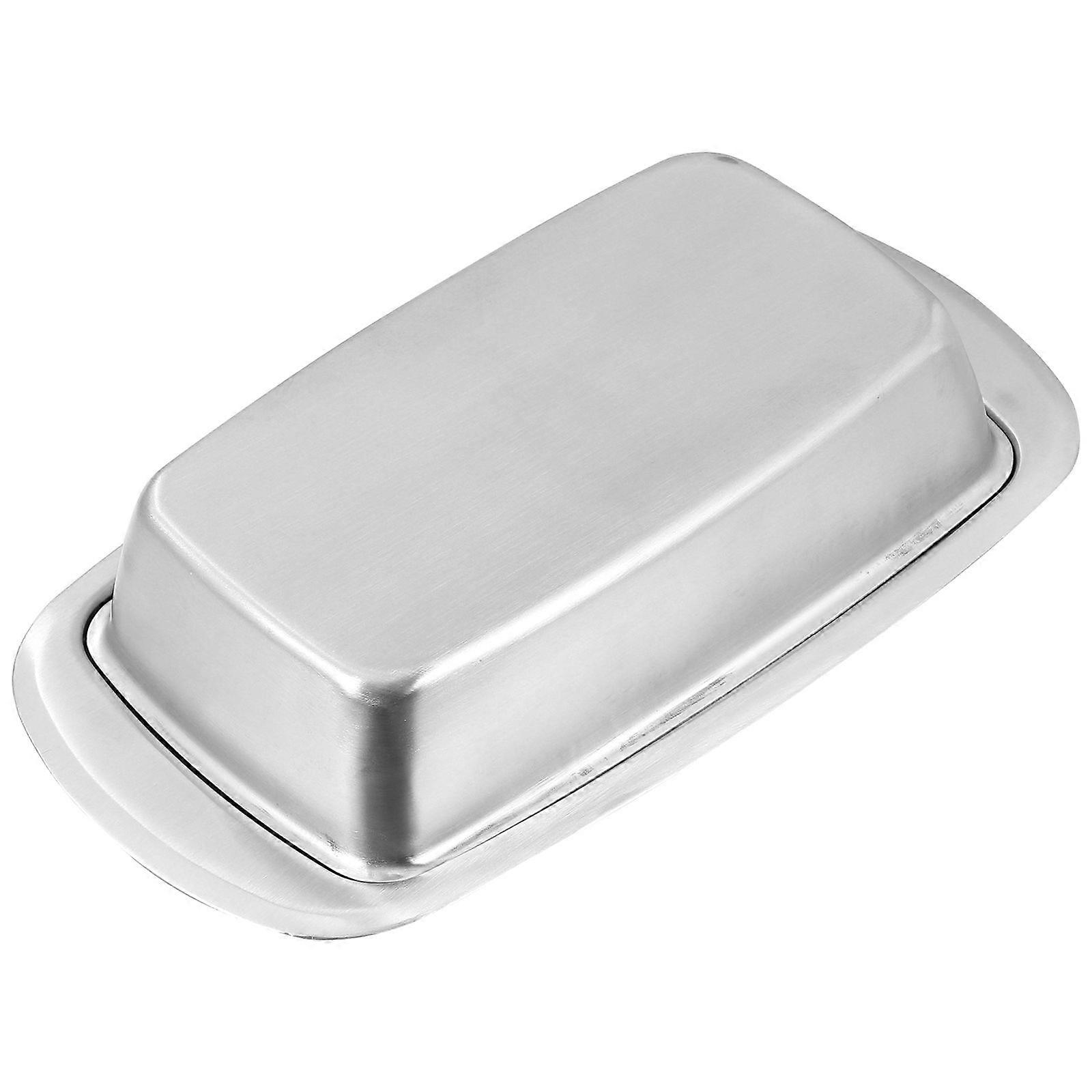 1 Pc Multipurpose Fresh Keeping Box Safe Butter Dish Storage Box (Silver)