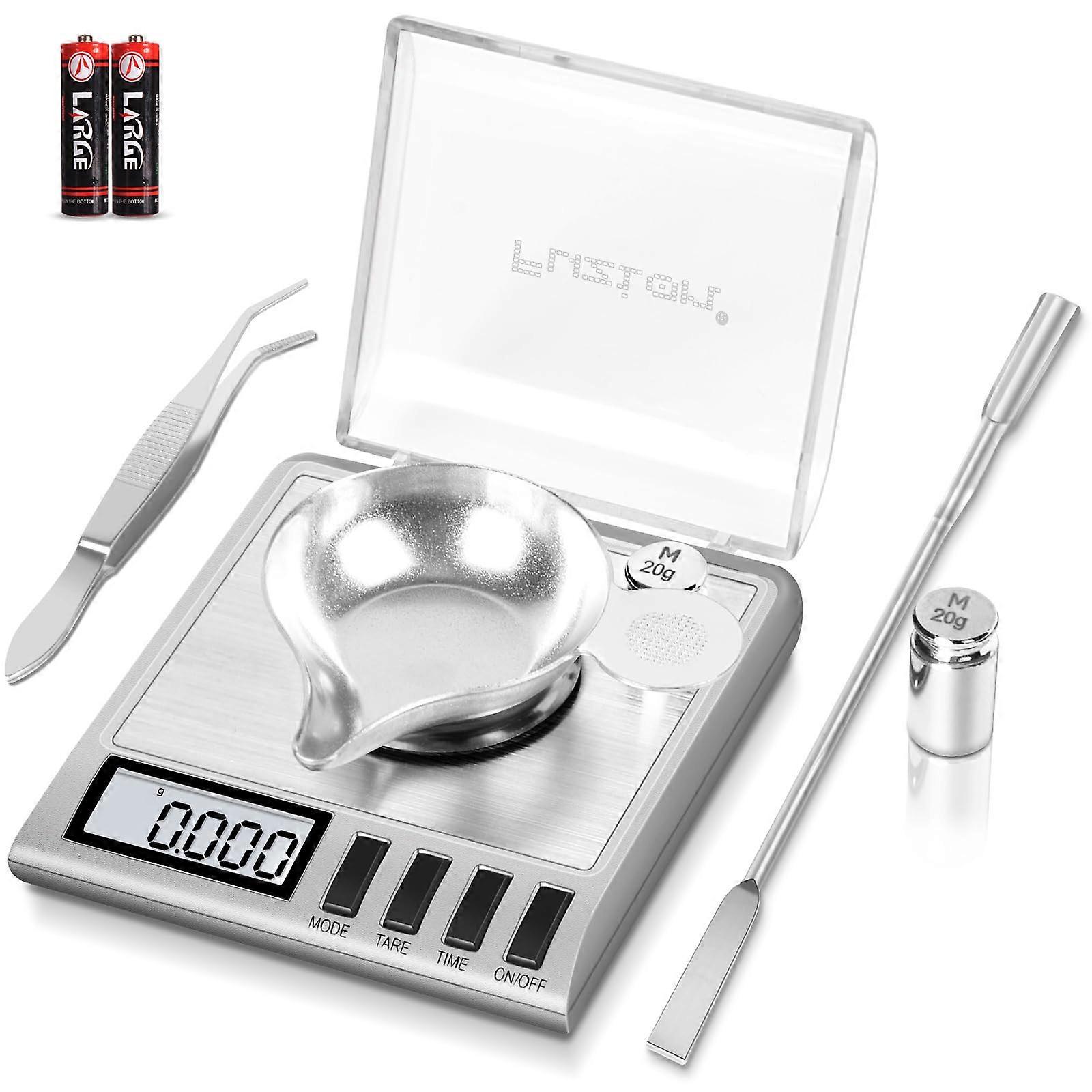 Digital Milligram Scale 50g x 0.001g UltraPrecise Jewelry Scale with Calibration Weights for Powder