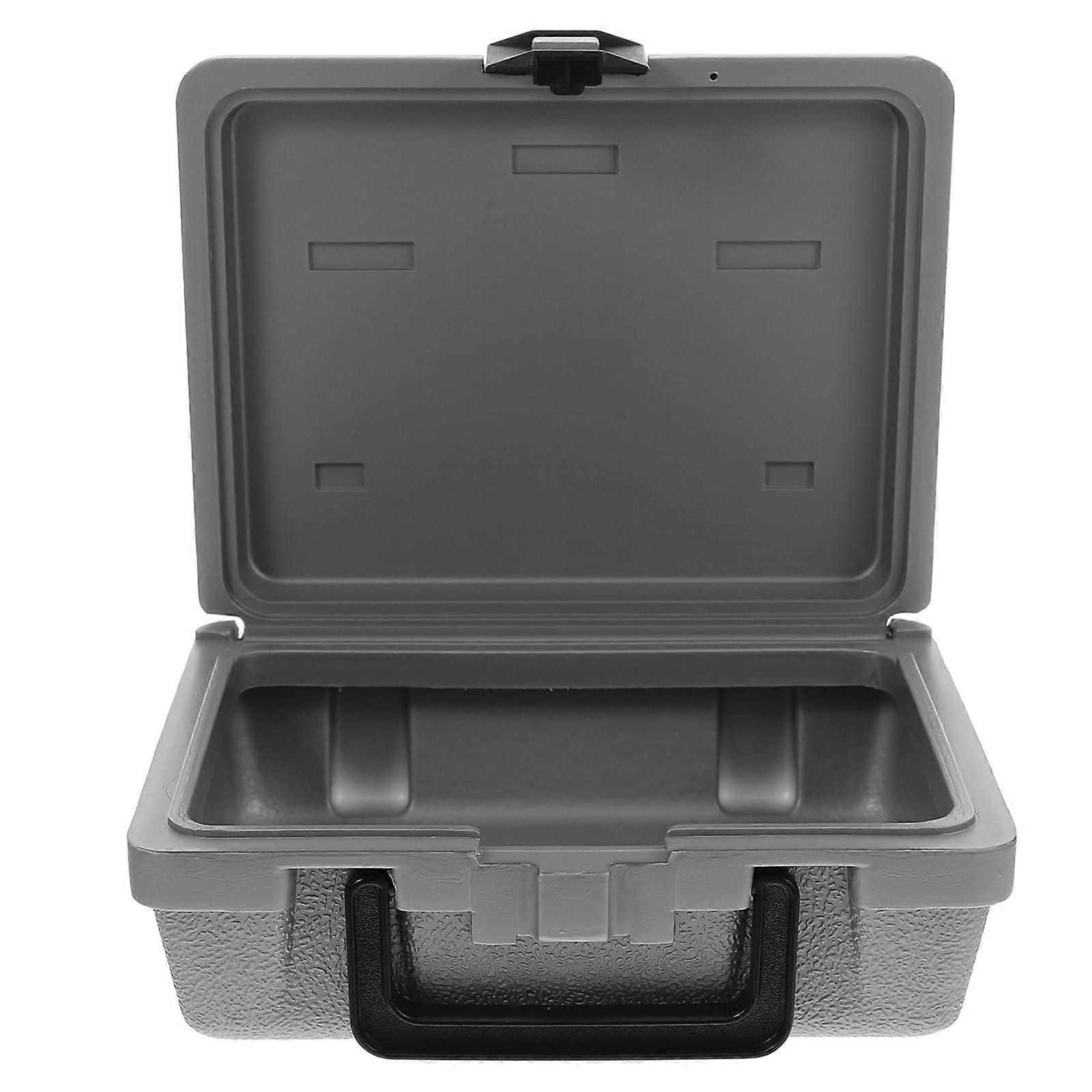 Portable Tool Box with Waterproof Protection, Compact Organizer Case with Handle for Tools and Parts, Silver Gray