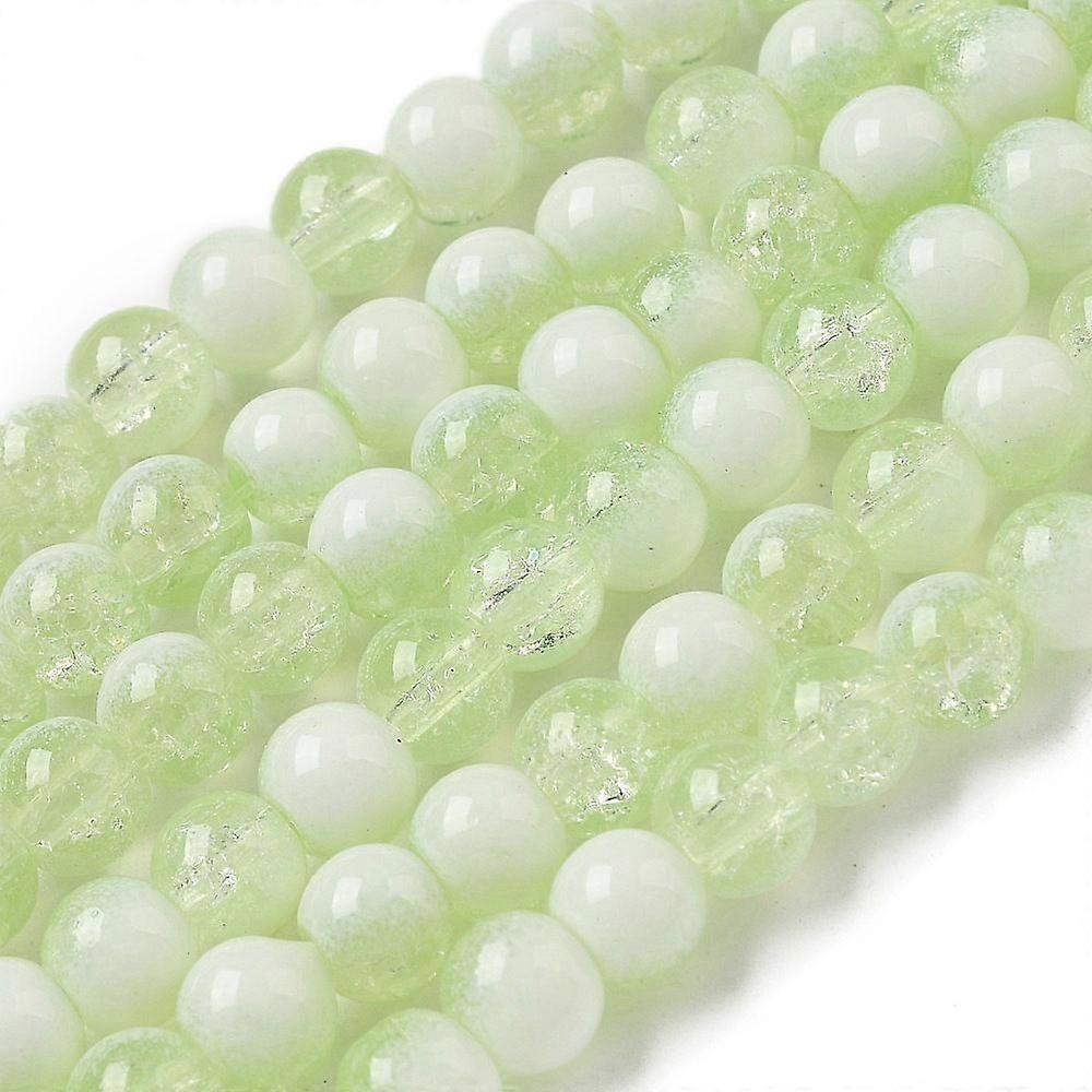 Glass Beads Rondelle Pale Green 6mm