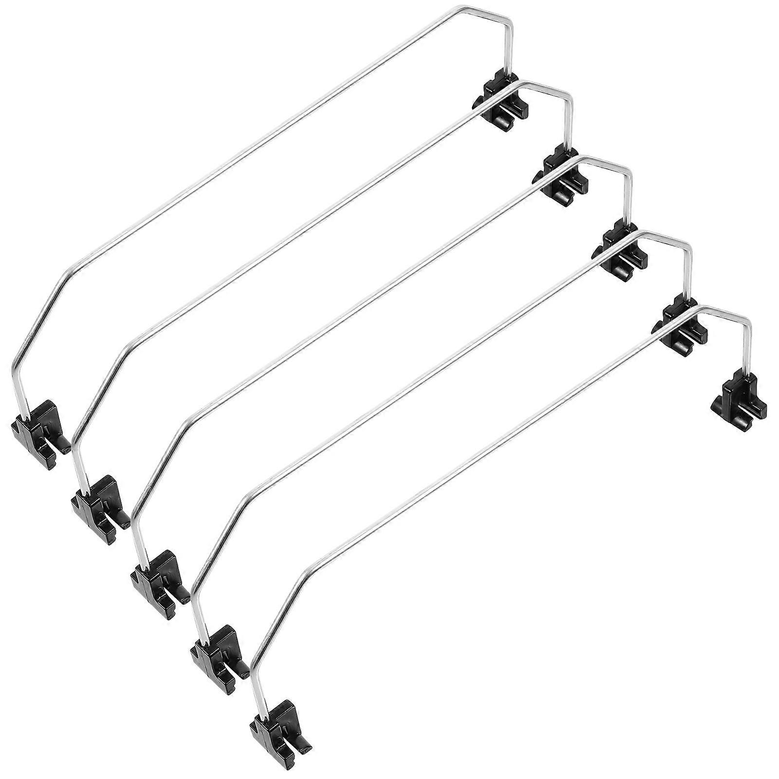 5Pcs Shelf Divider Baffle for Supermarket Galvanized Iron Goods Classification