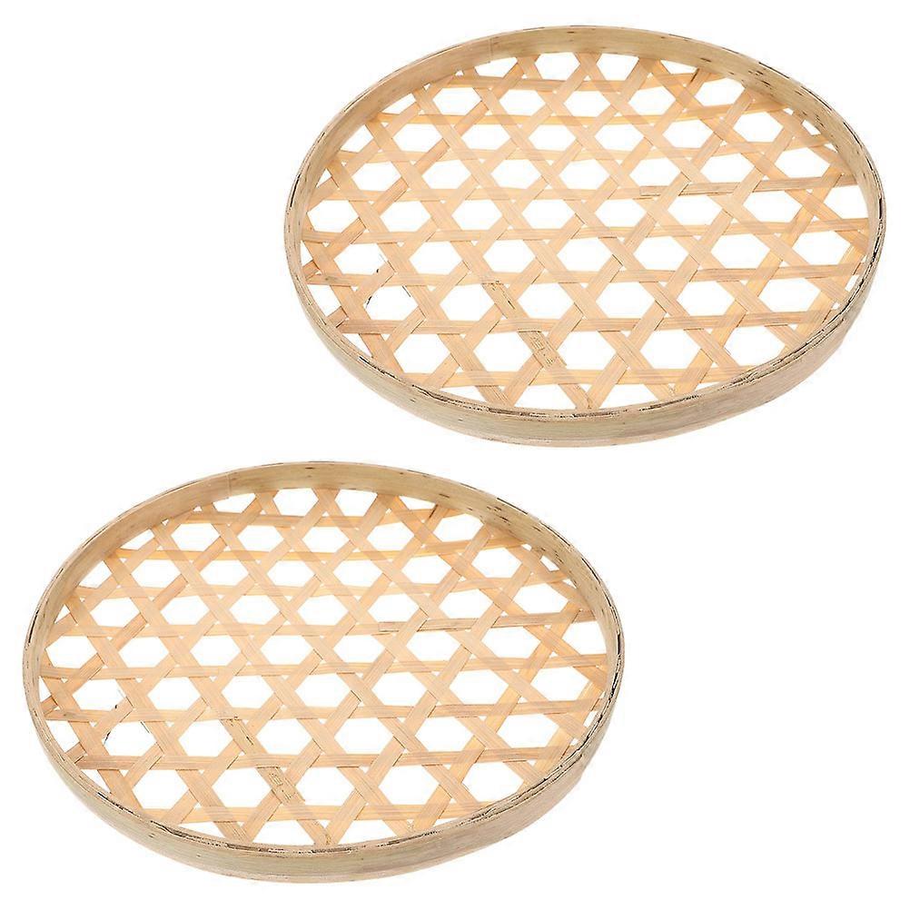 Bamboo Colander 4Pcs for Fruit and Vegetable Drying and Storage